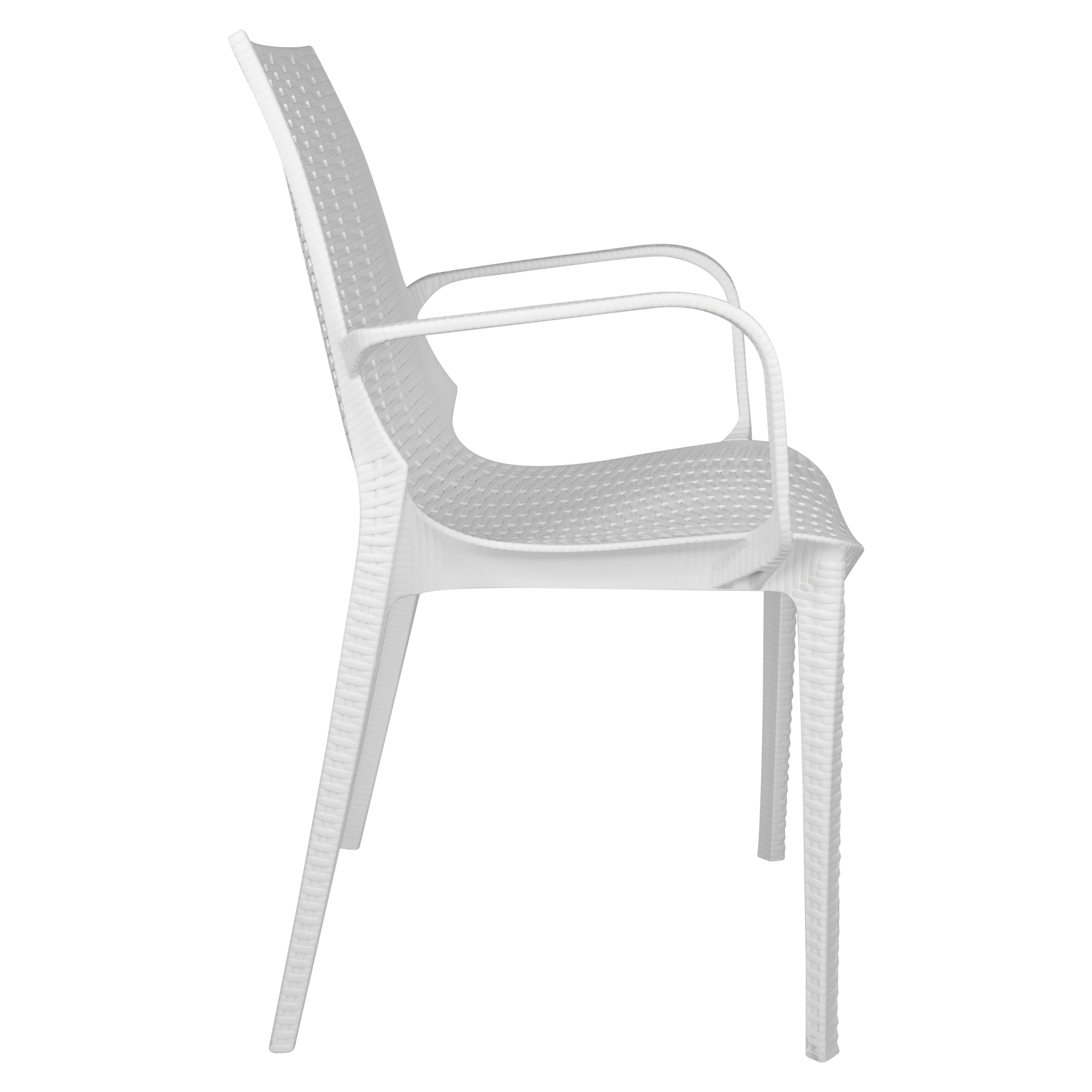 Kent Outdoor Patio Plastic Dining Arm Chair, Set of 2