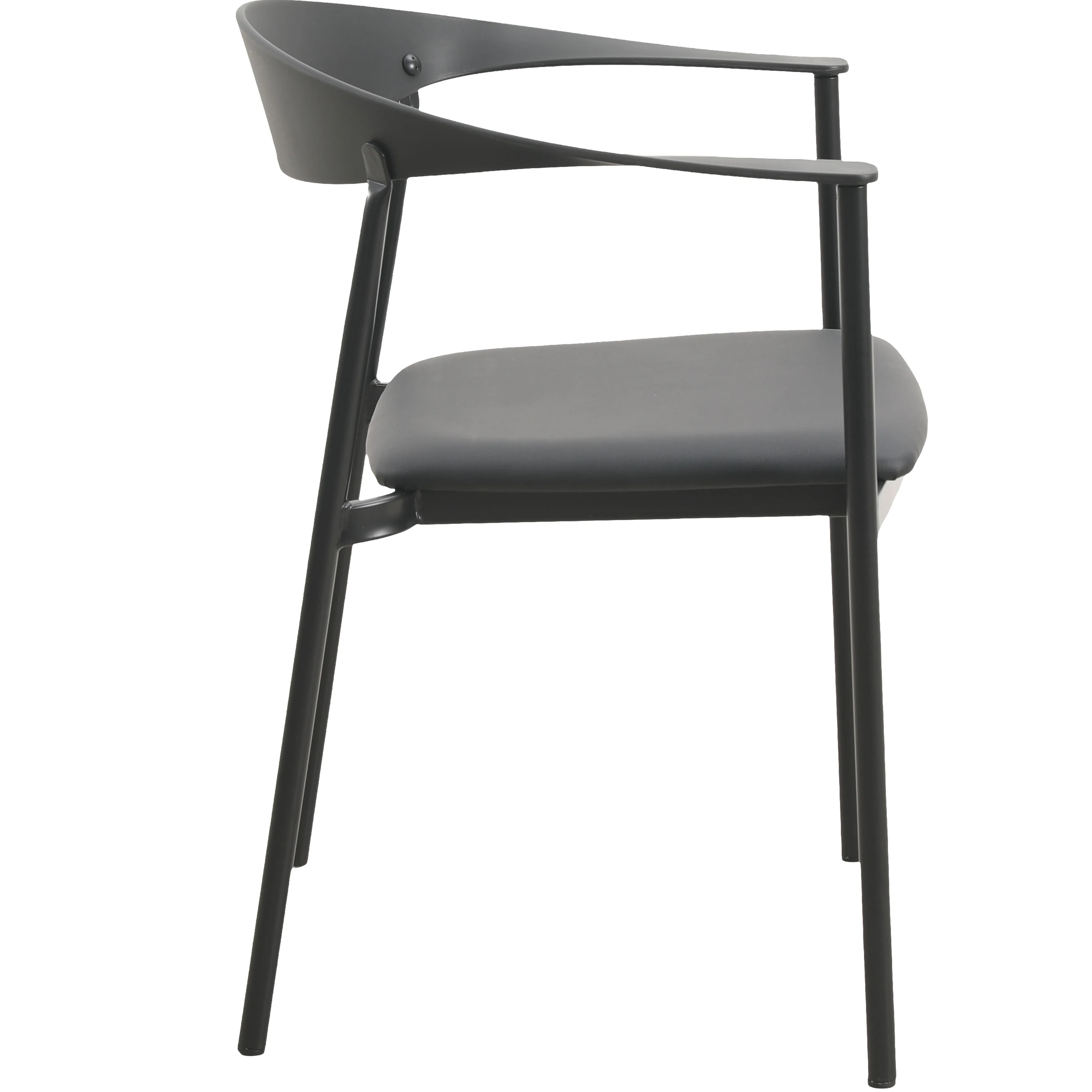 Kora Collection Modern Dining Chair in Black - Set of 4