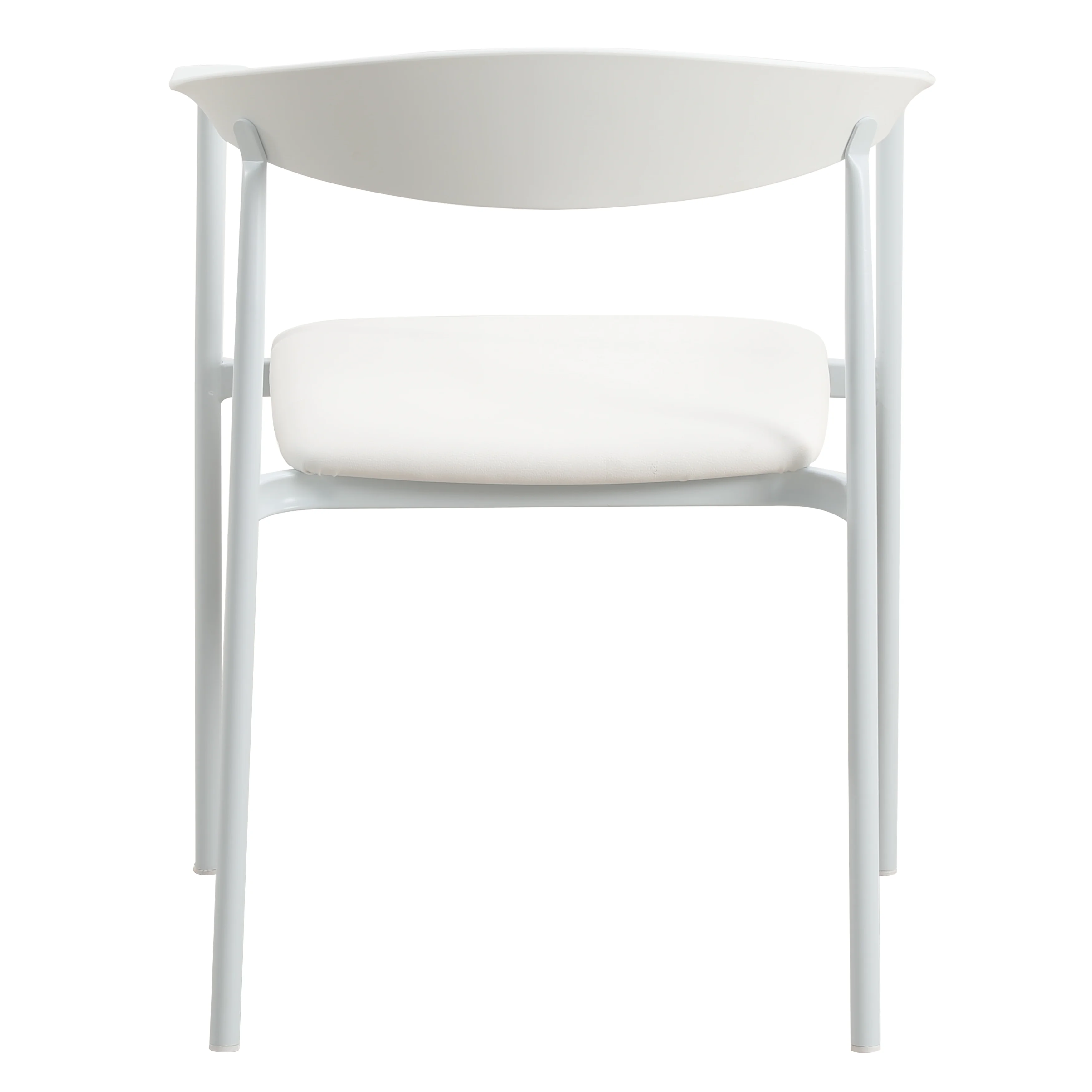 Kora Collection Modern Dining Chair in White - Set of 2