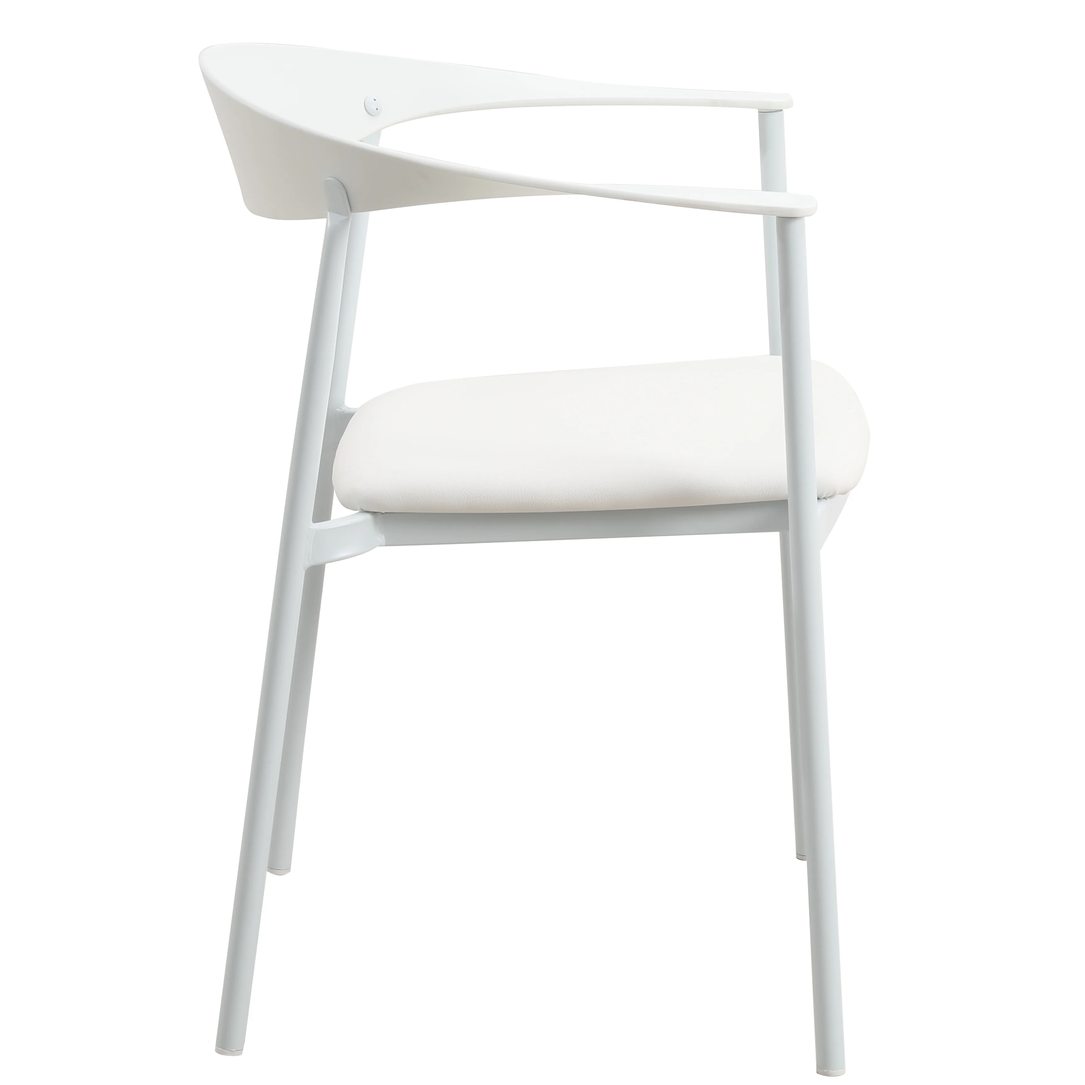 Kora Collection Modern Dining Chair in White - Set of 4