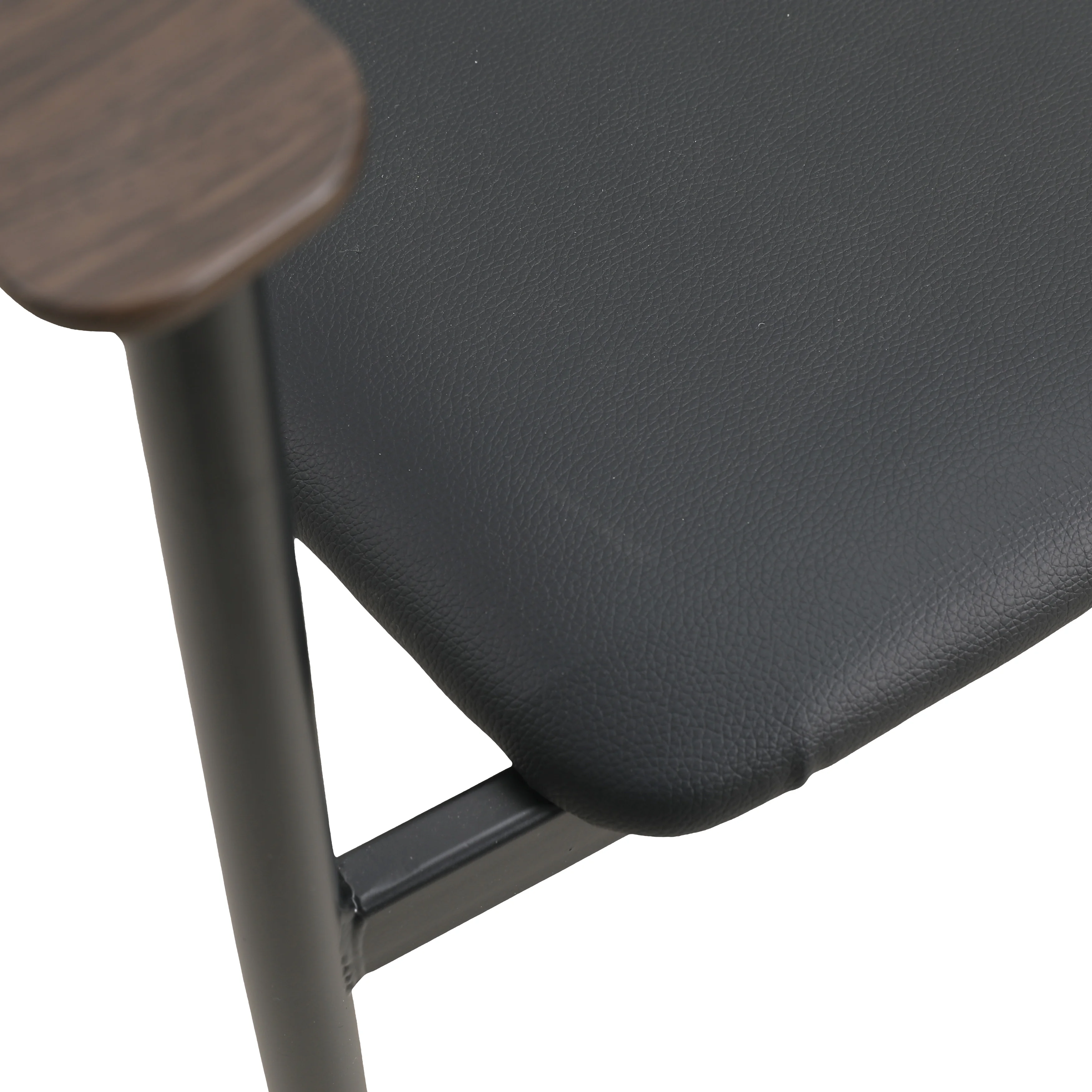 Kora Collection Modern Dining Chair Brown Back with Black Seat