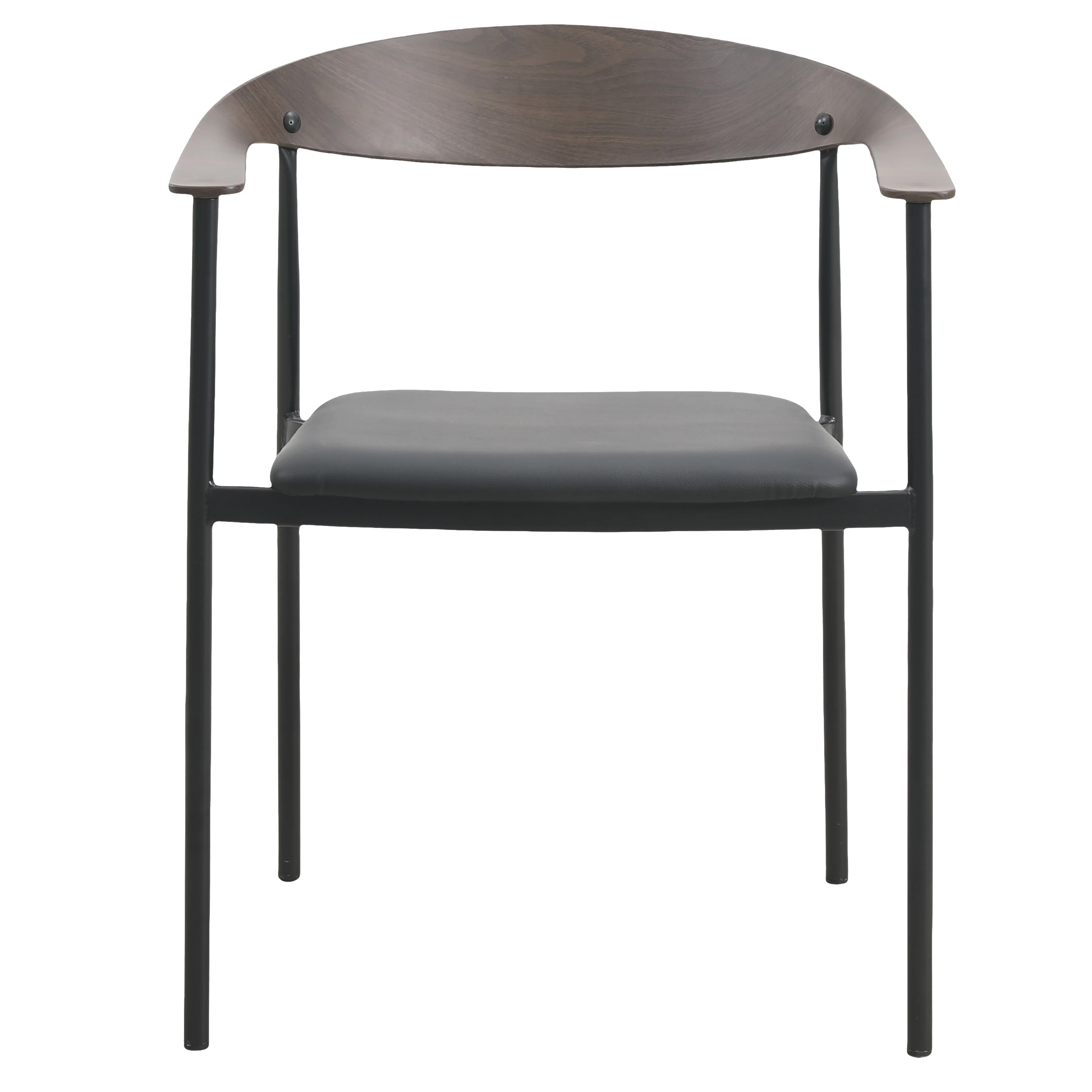 Kora Collection Modern Dining Chair Brown Back with Black Seat