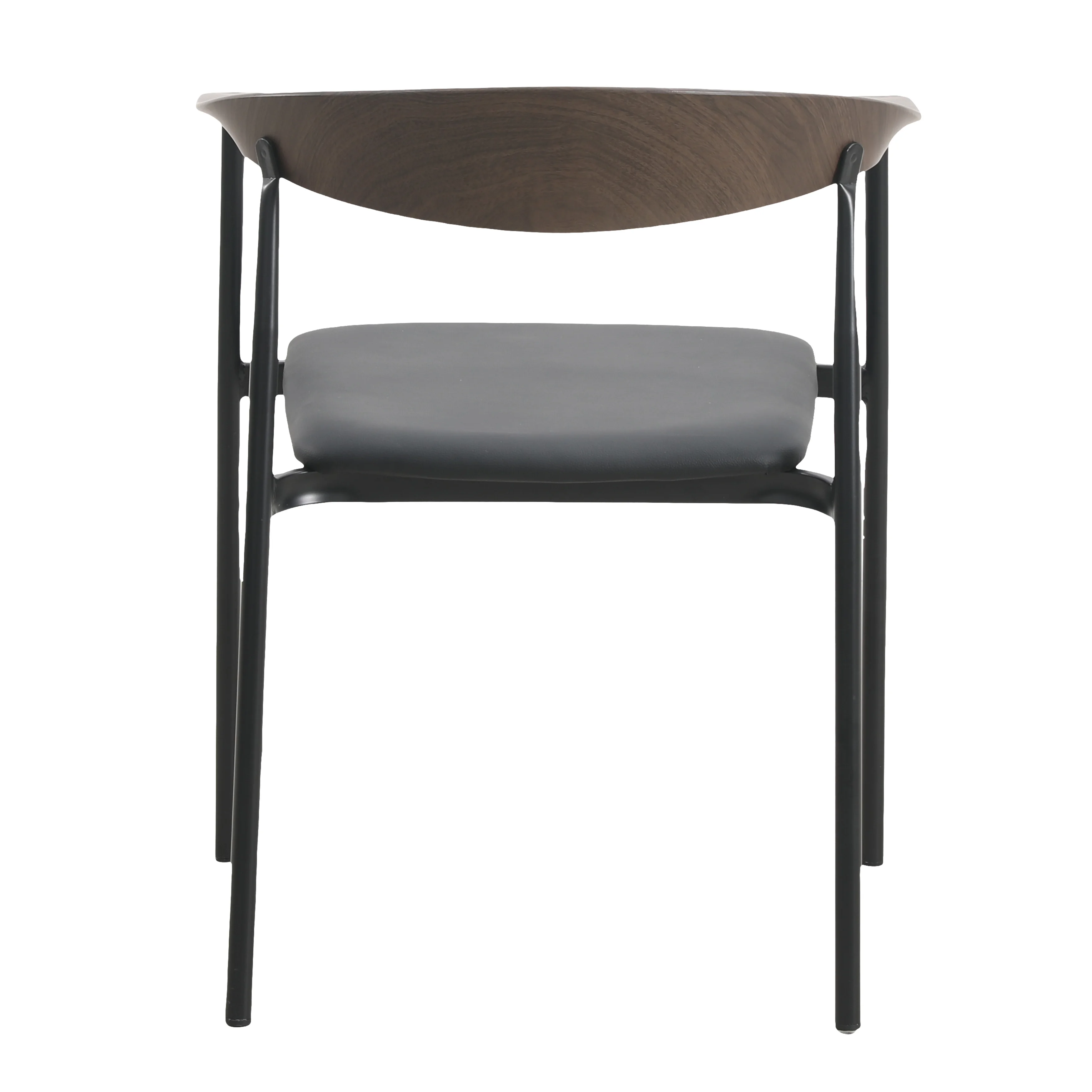 Kora Collection Modern Dining Chair Brown Back with Black Seat