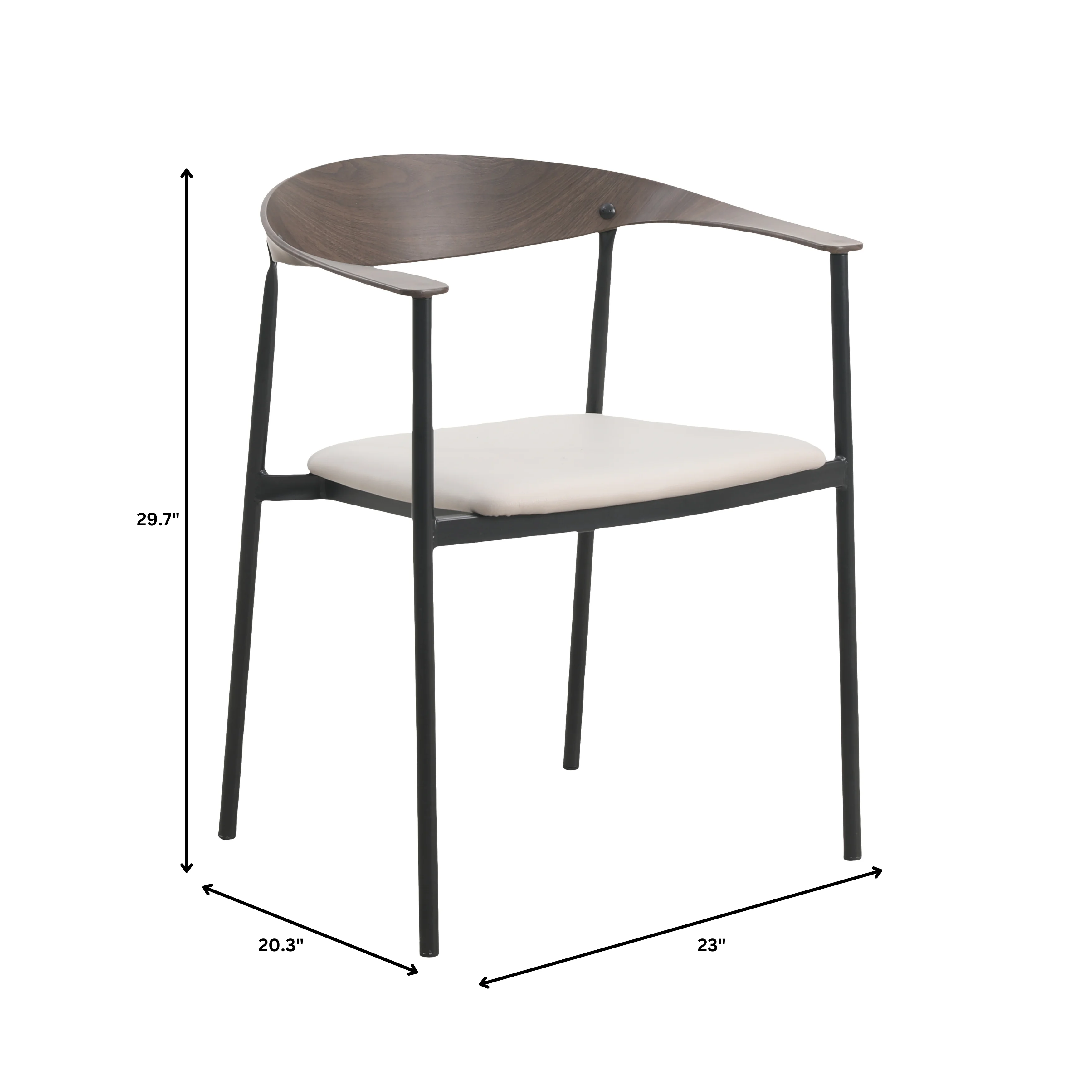 Kora Collection Modern Dining Chair in Toupe - Set of 2