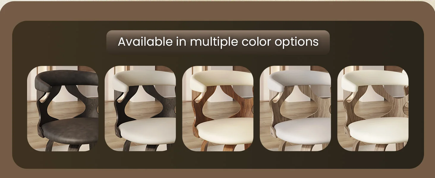 Modern Wooden Dining Chair, Walnut Frame in Taupe Klyne Collection By LeisrueMod