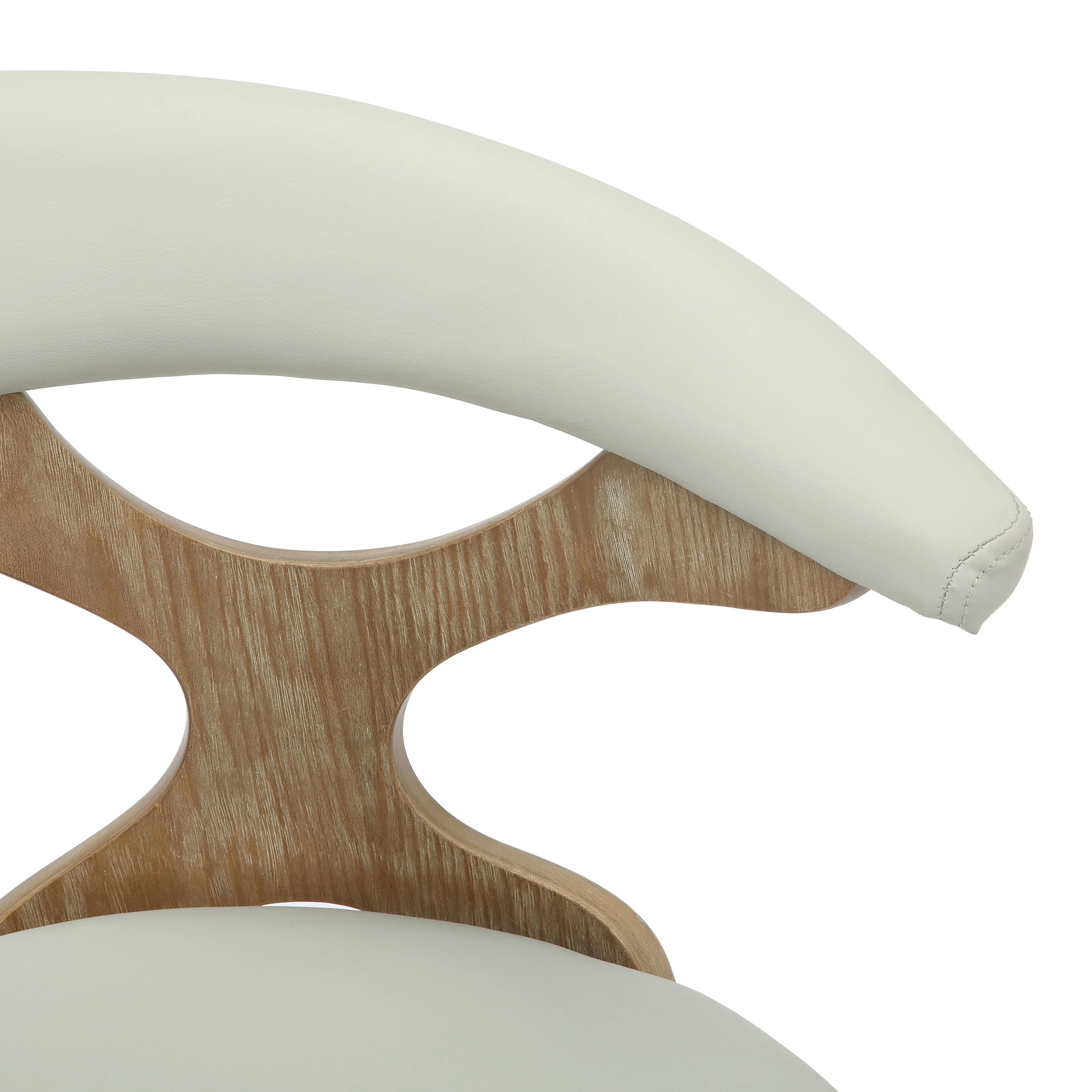 Modern Wooden Dining Chair, Washed Walnut Frame in Light Grey, Klyne Collection By LeisrueMod