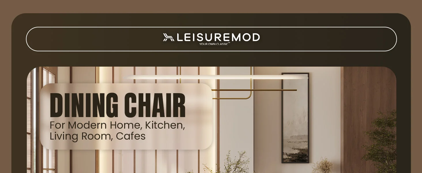 Modern Wooden Dining Chair, Washed Walnut Frame in Light Grey, Klyne Collection By LeisrueMod