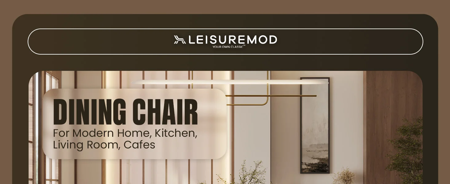 Modern Wooden Dining Chair, Washed Walnut Frame in White, Klyne Collection By LeisrueMod