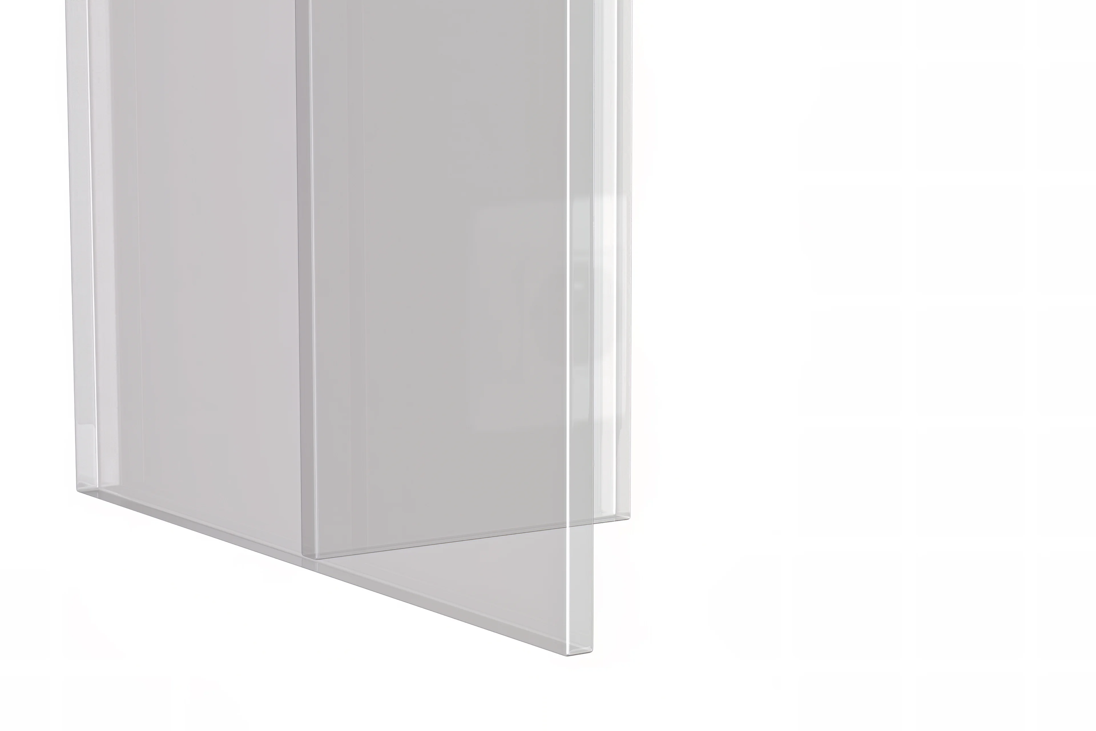 Kova Series Dining Table, Clear Base with 55" Black Glass Top