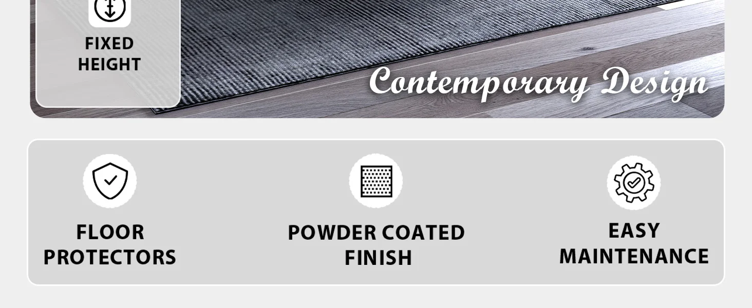 Kova Series Dining Table, Clear Base with 55" Black Glass Top