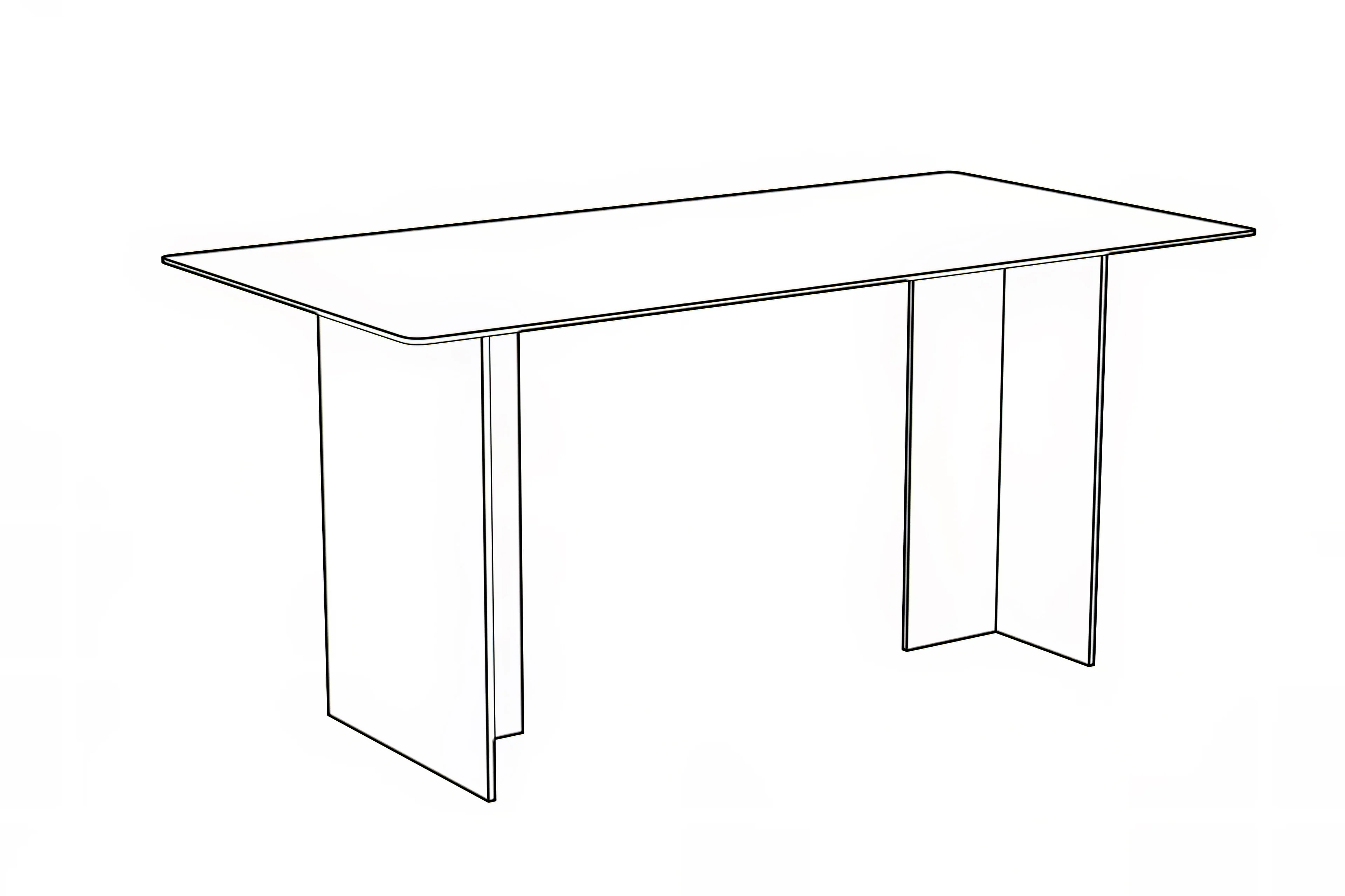 Kova Series Dining Table, Clear Base with 62" White Sintered Stone Top