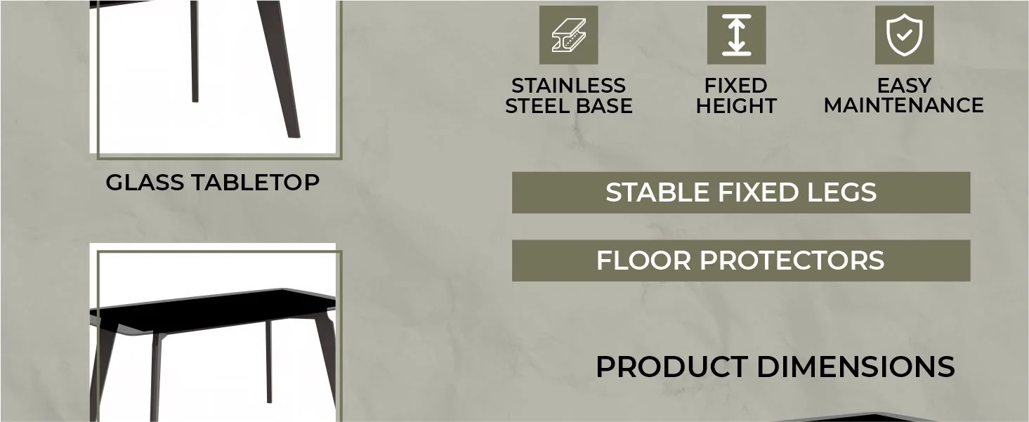 Krevor Series Modern Dining Table Silver Base, With 62 Clear Glass Top