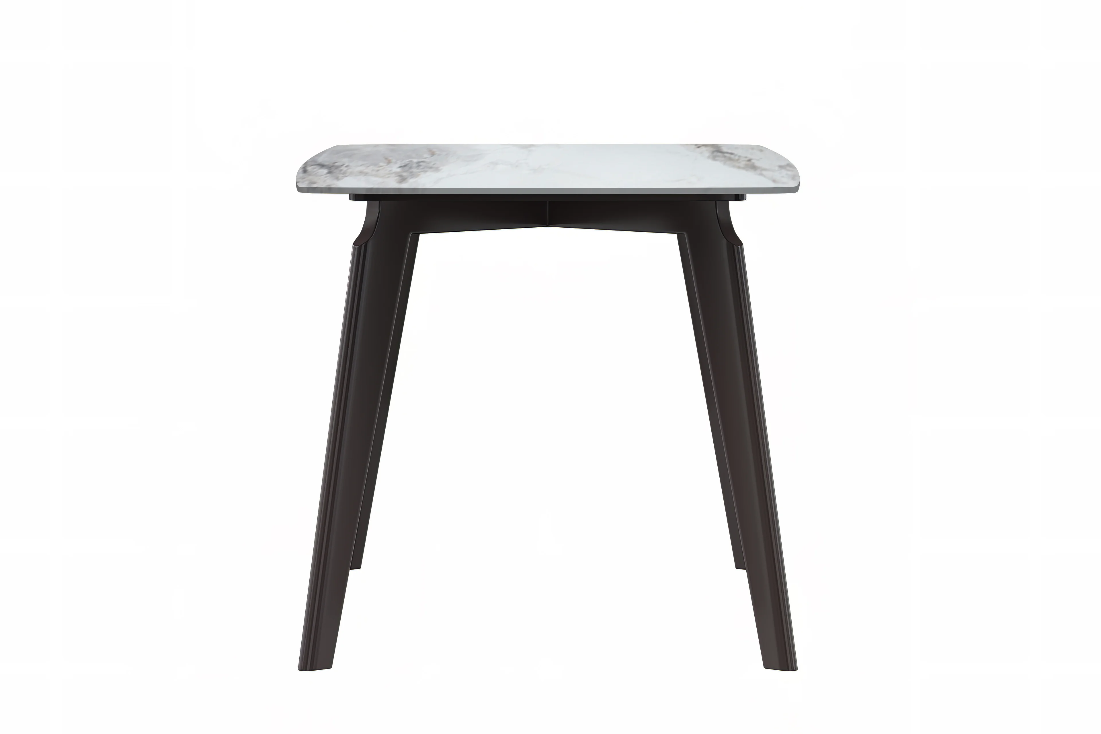 Krevor Series Modern Dining Table Silver Base, With 62 Medium Grey Sintered Stone Top