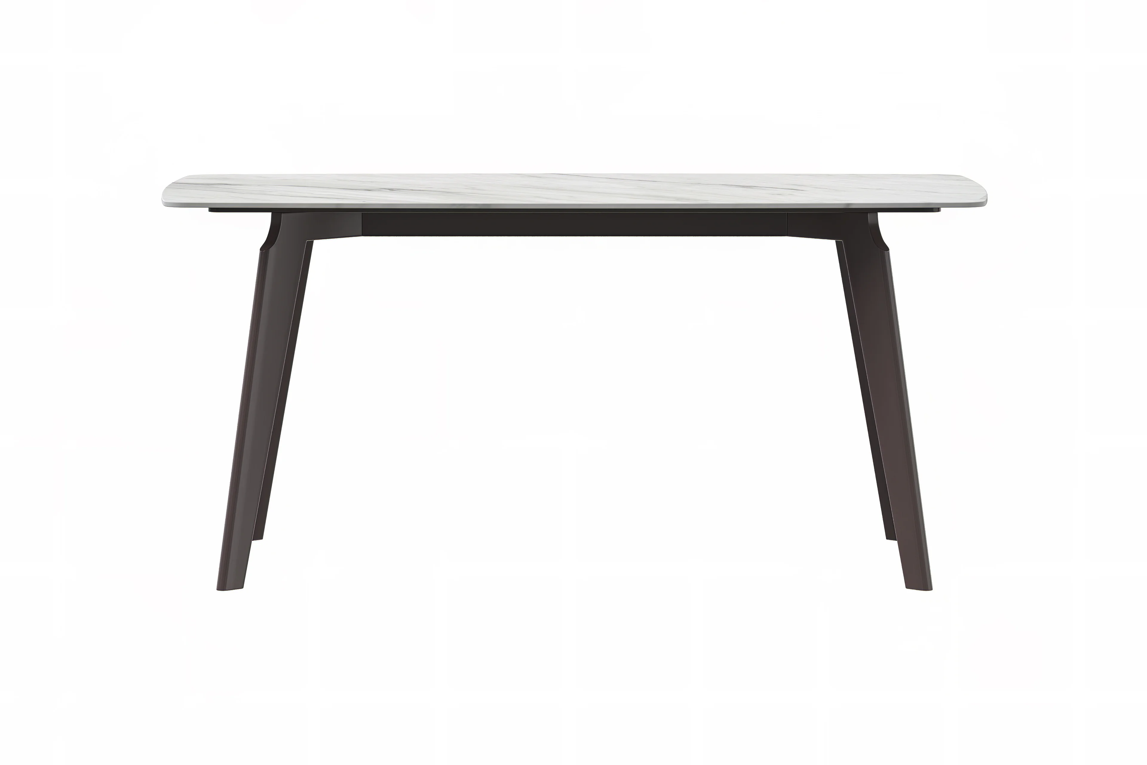 Krevor Series Modern Dining Table Silver Base, With 62 White Sintered Stone Top