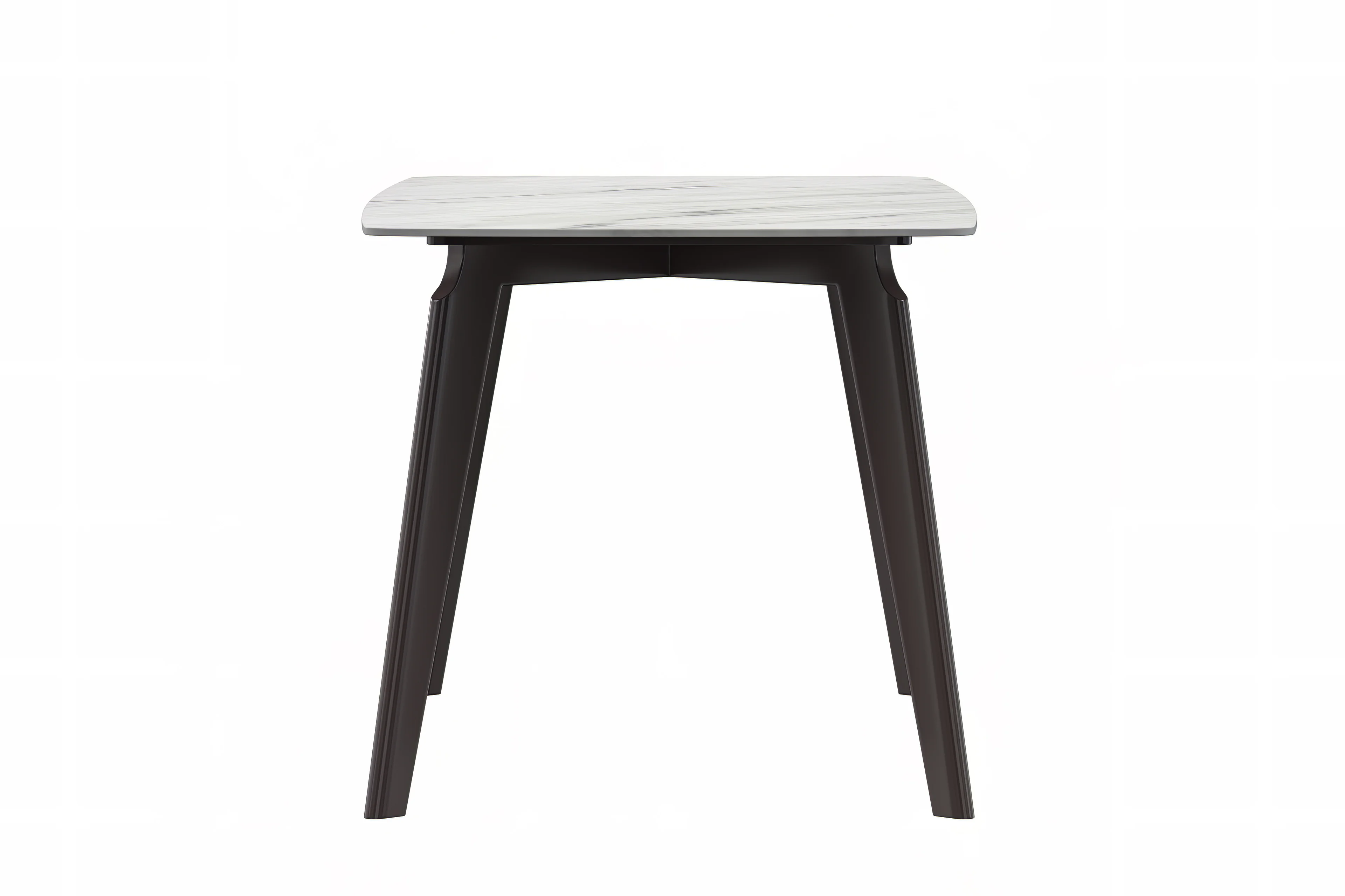 Krevor Series Modern Dining Table Silver Base, With 71 White Sintered Stone Top