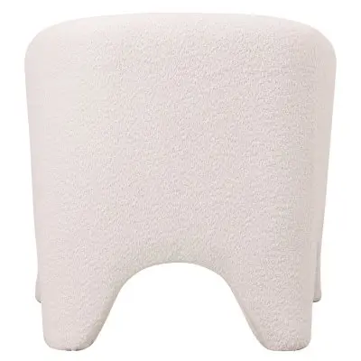 Lylo Collection Modern Accent Chair In Boucle White