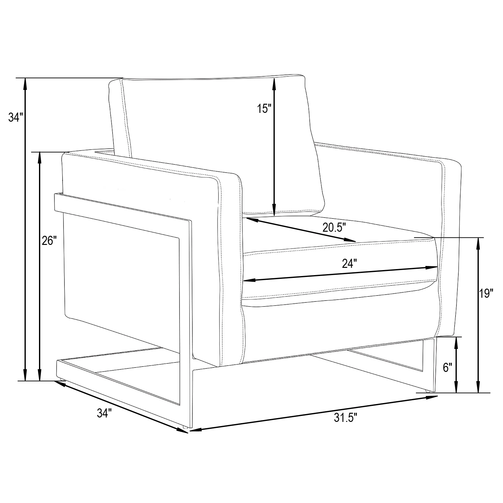 Lincoln White Boucle Accent Armchair With Chromed Frame