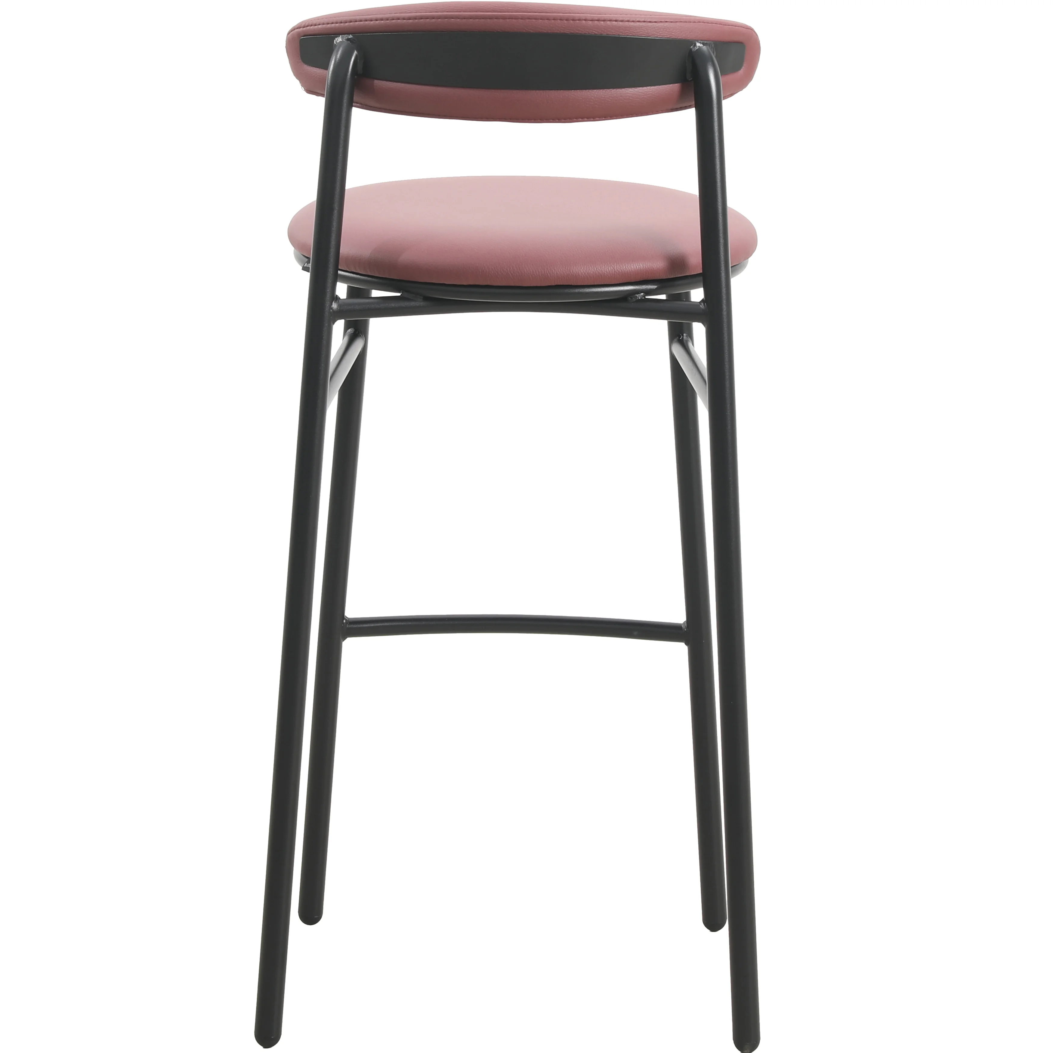 Lume Collection Modern Bar Stool in Burgundy