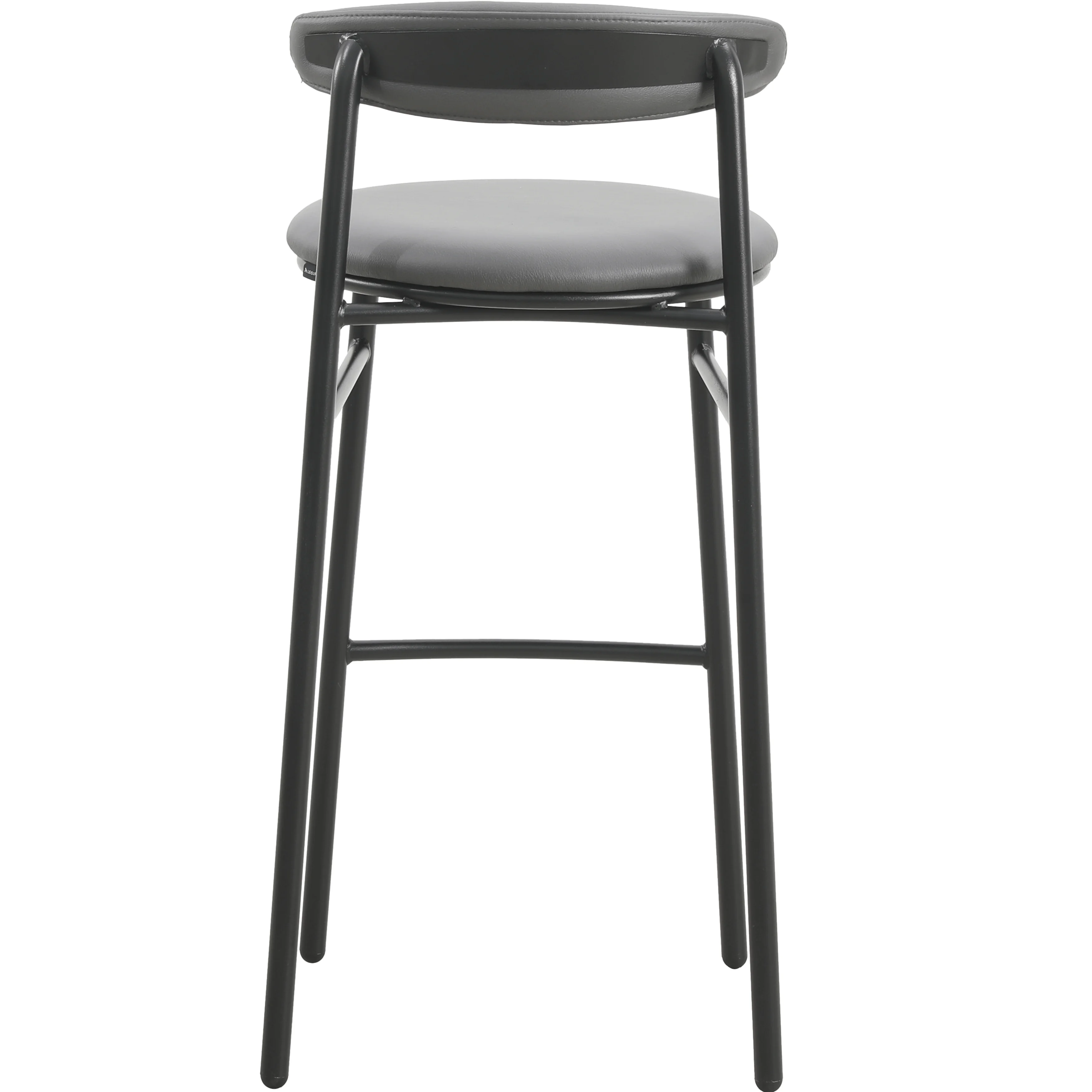 Lume Collection Modern Bar Stool in Charcoal