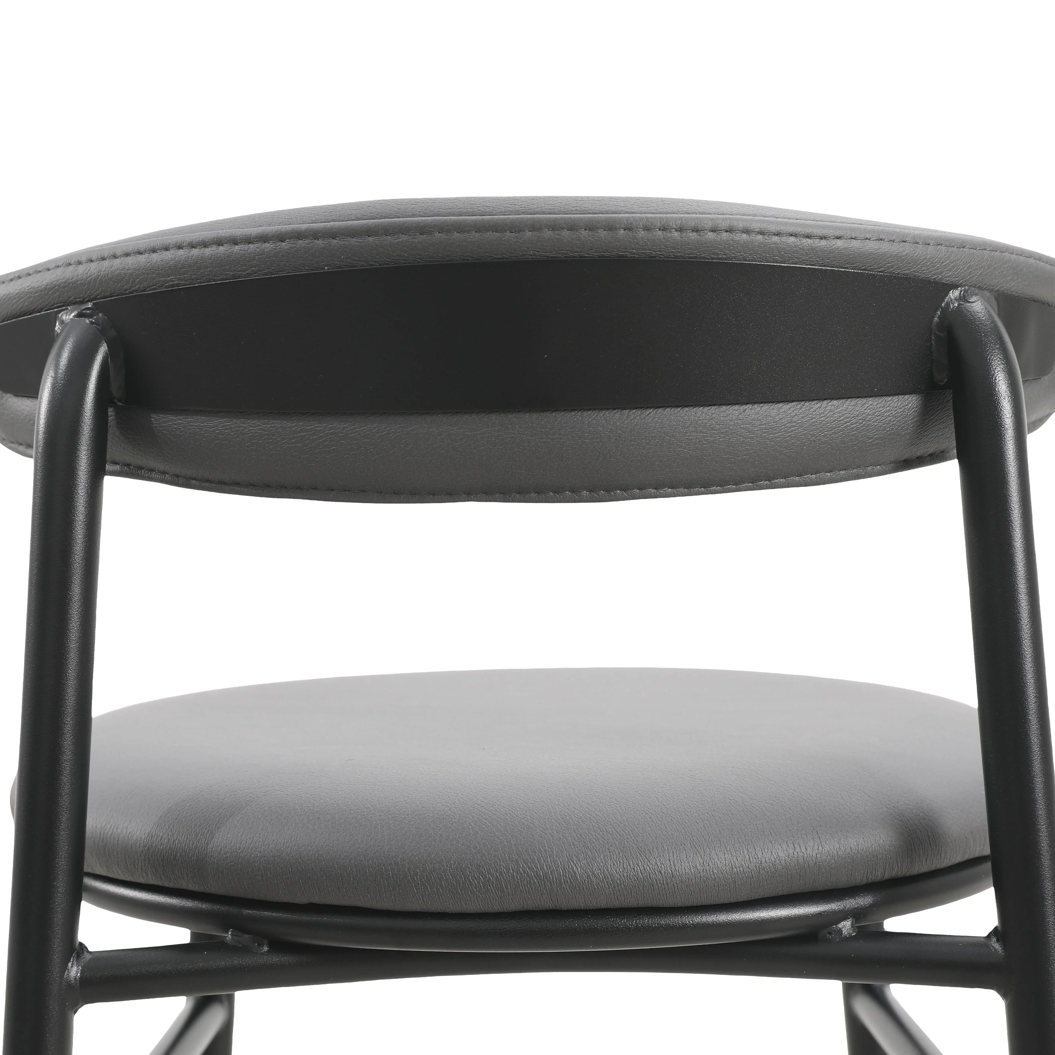 Lume Collection Modern Bar Stool in Charcoal Set of 2