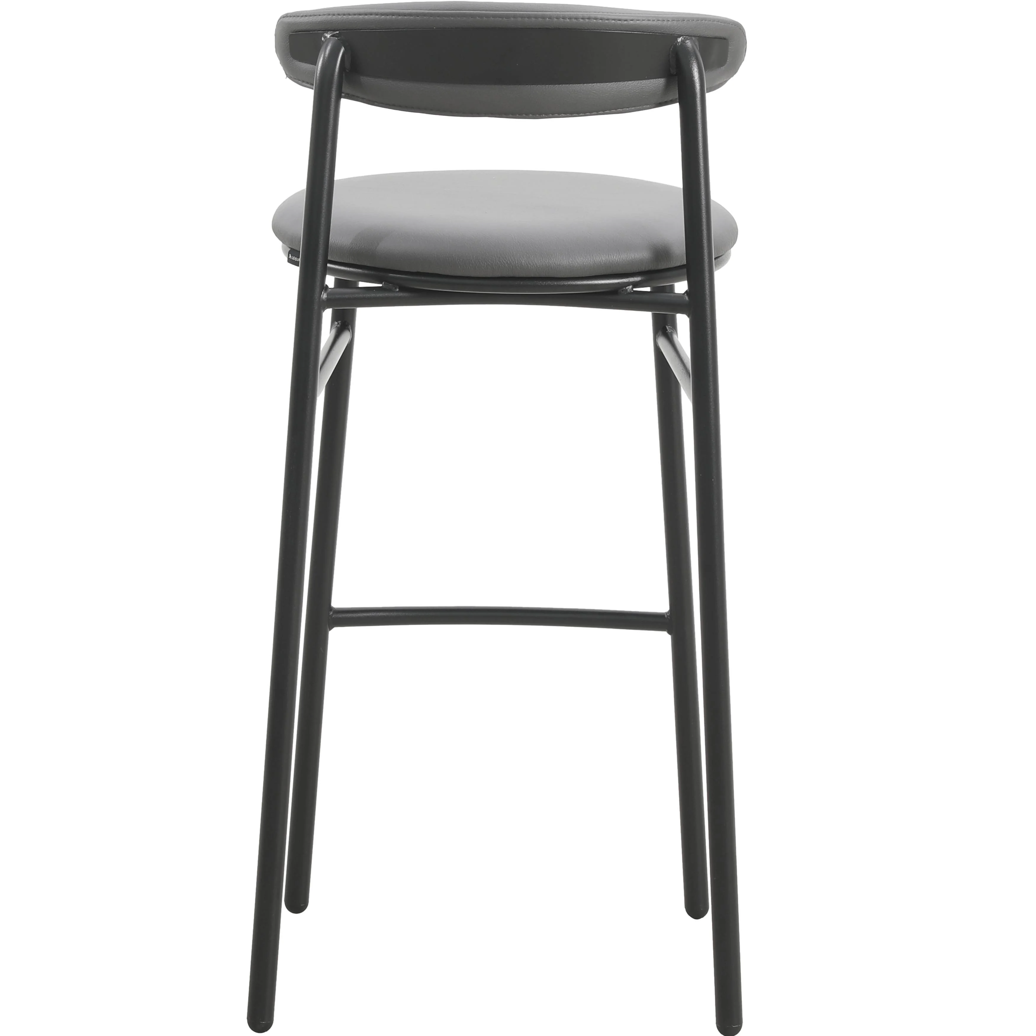 Lume Collection Modern Bar Stool in Charcoal Set of 2