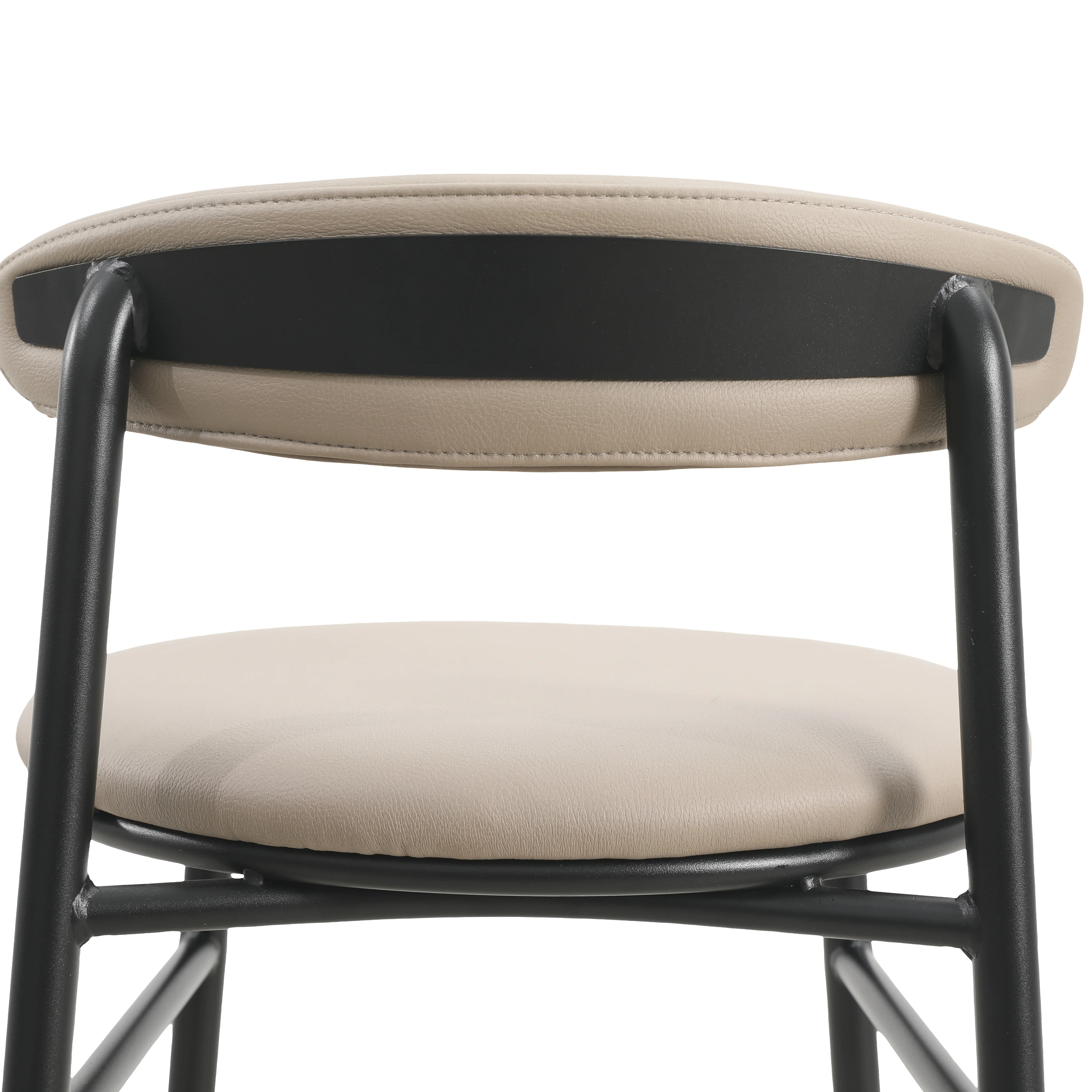 Lume Collection Modern Bar Stool in Dark Taupe