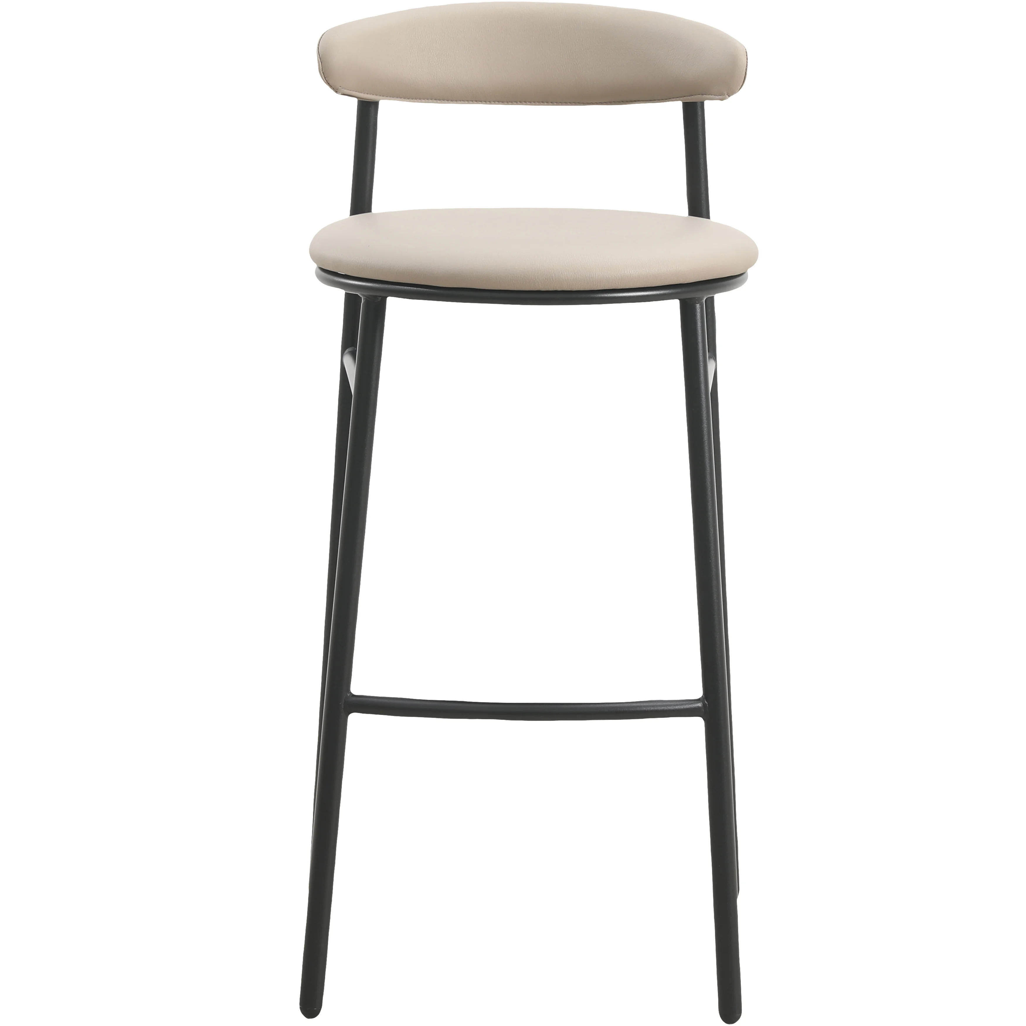 Lume Collection Modern Bar Stool in Dark Taupe