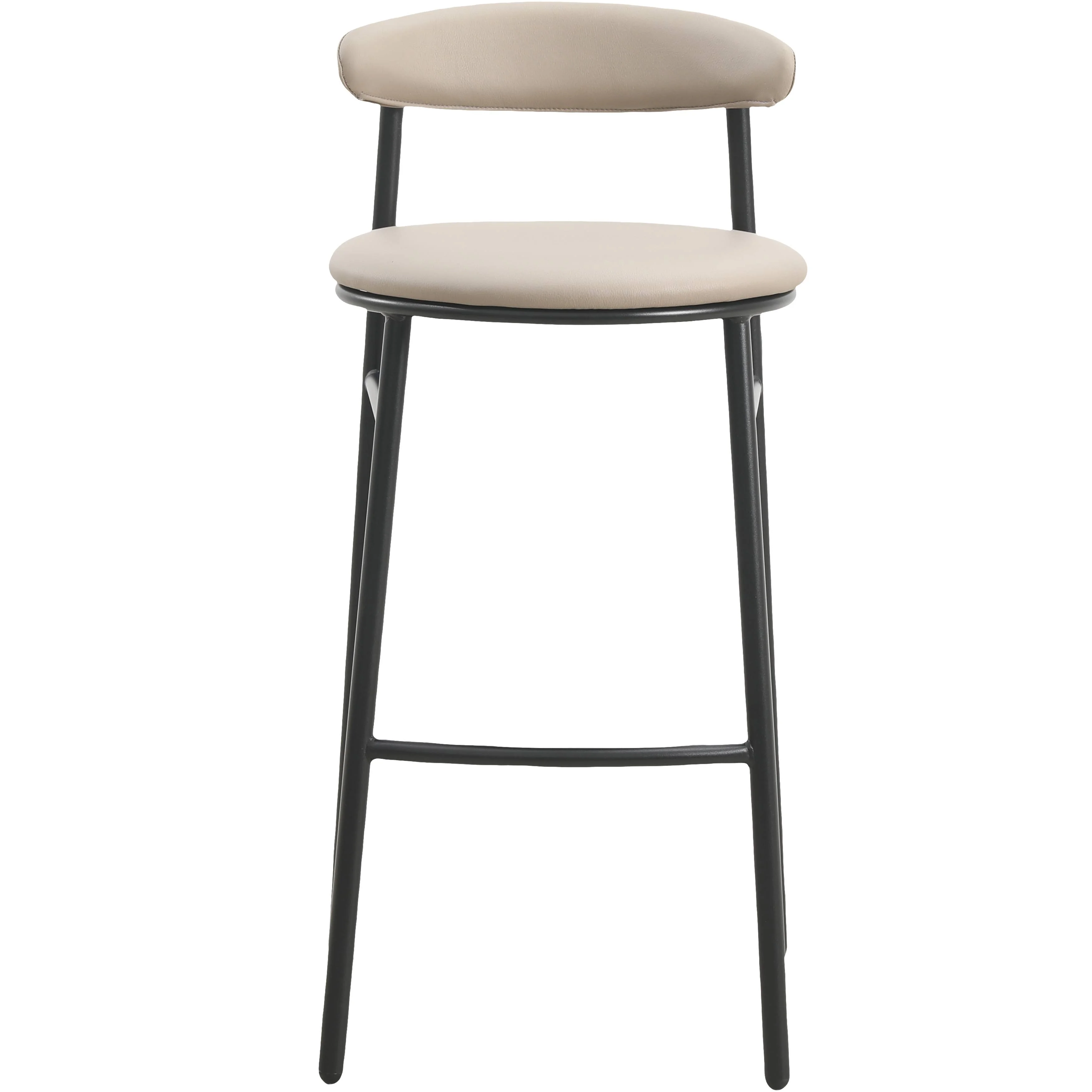 Lume Collection Modern Bar Stool in Dark Taupe Set of 2