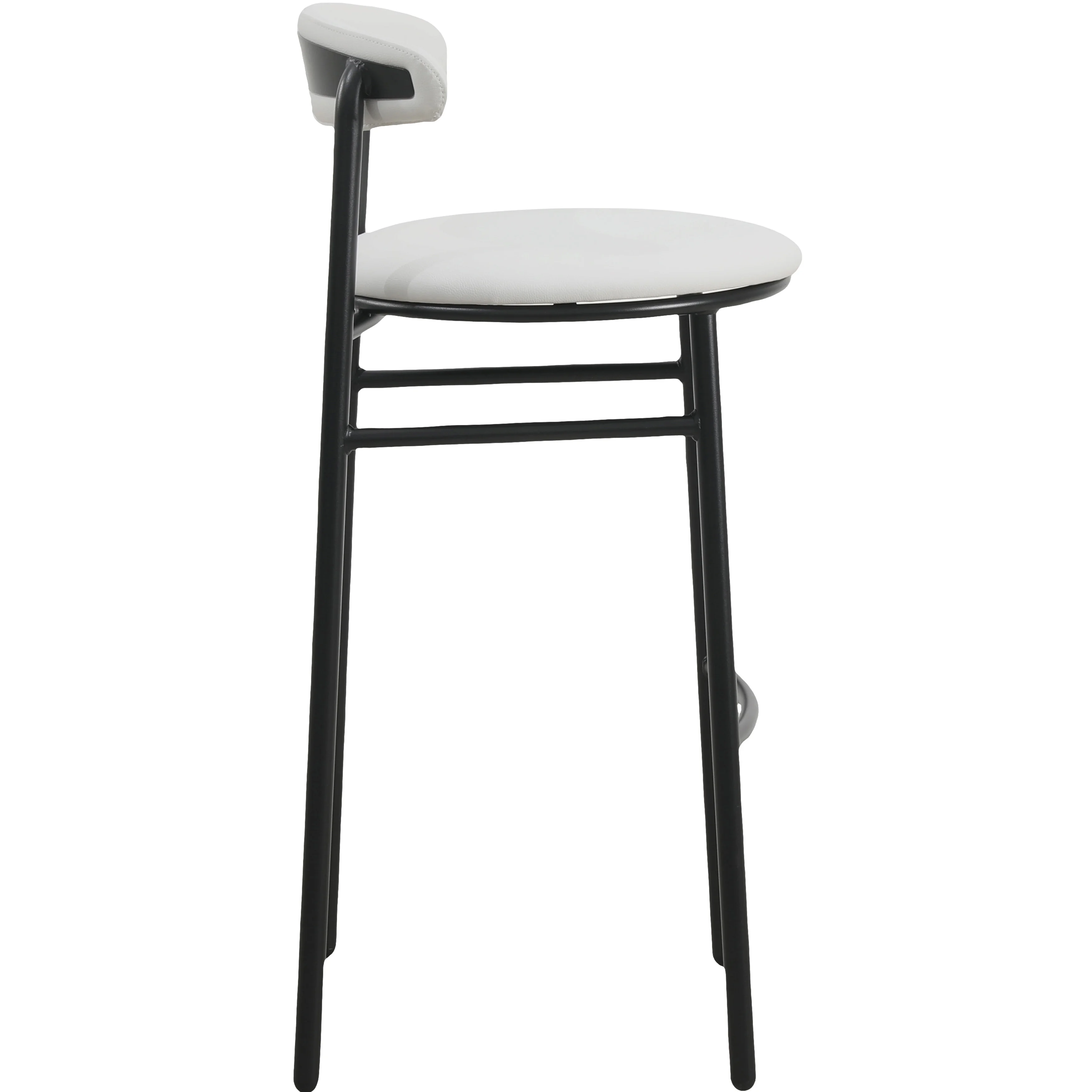 Lume Collection Modern Bar Stool in Grey