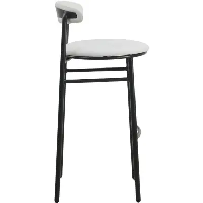 Lume Collection Modern Bar Stool in Grey Set of 2