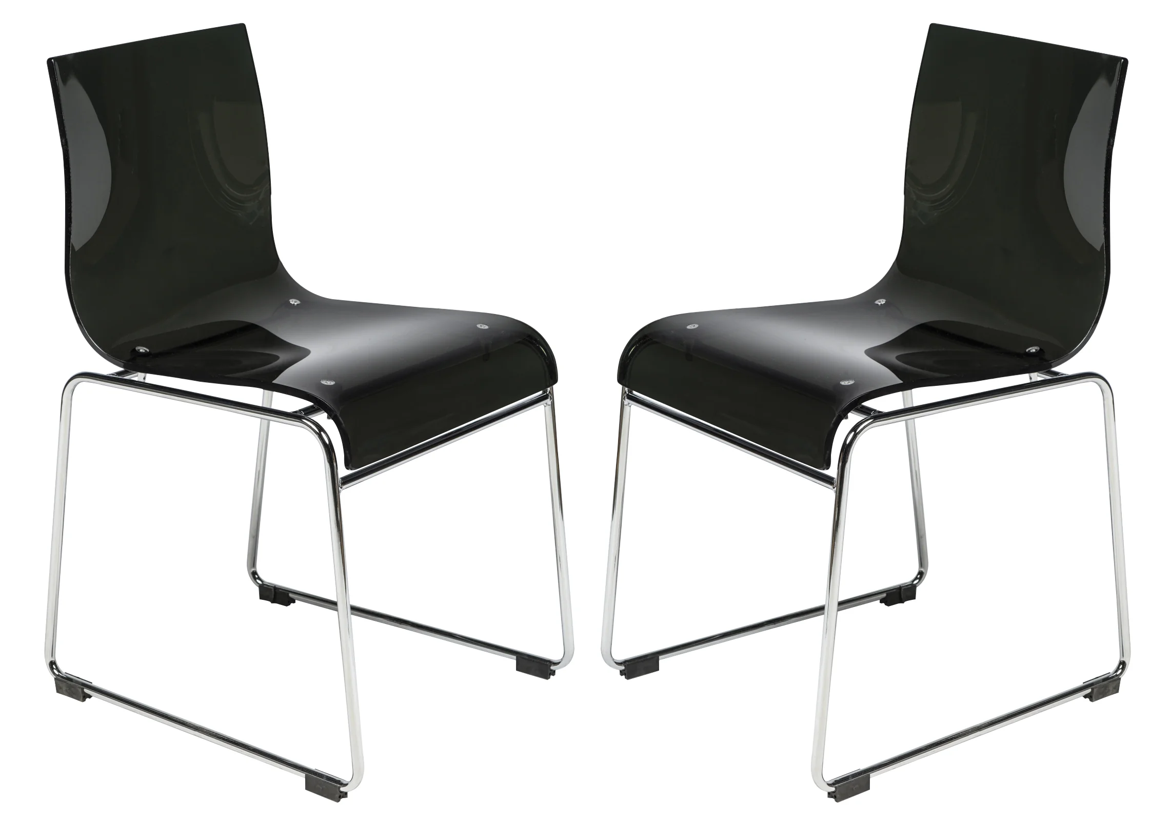 Lima Modern Acrylic Chair, Set of 2