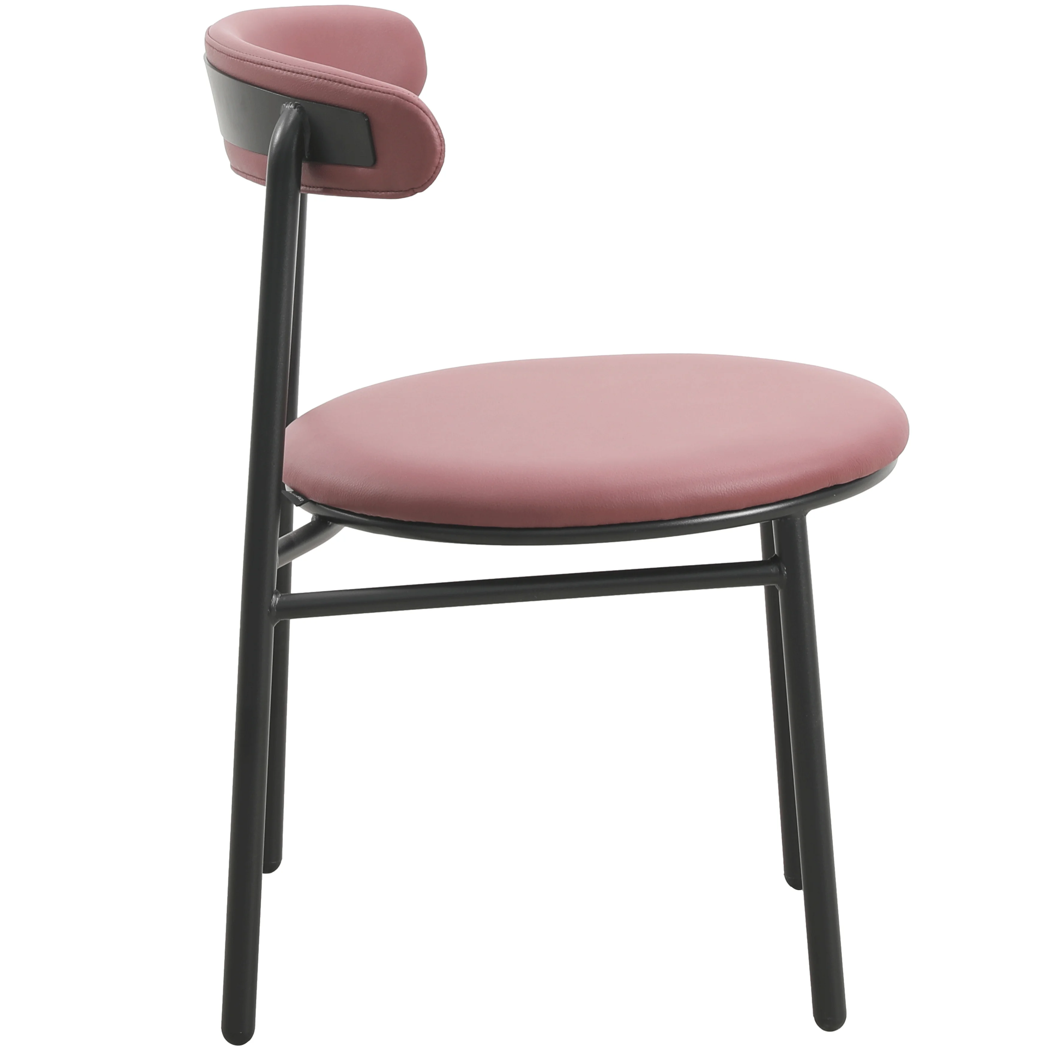 Lume Collection Modern Dining Chair in Burgundy
