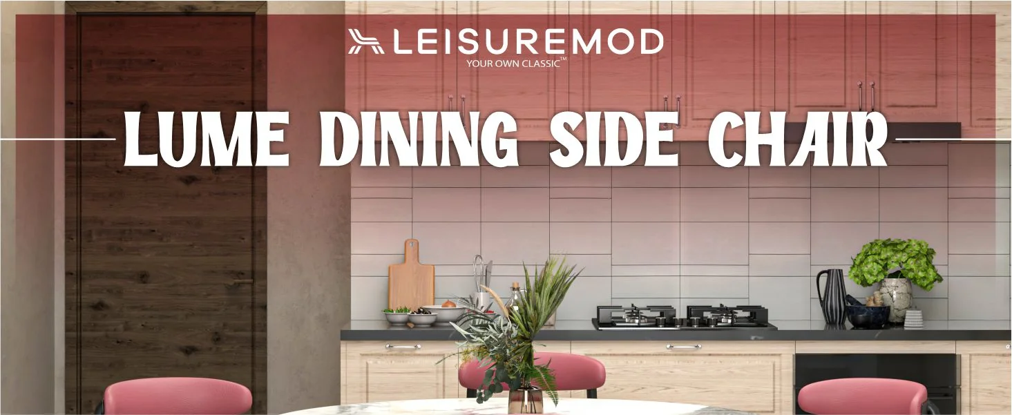 Lume Collection Modern Dining Chair in Burgundy Set of 2