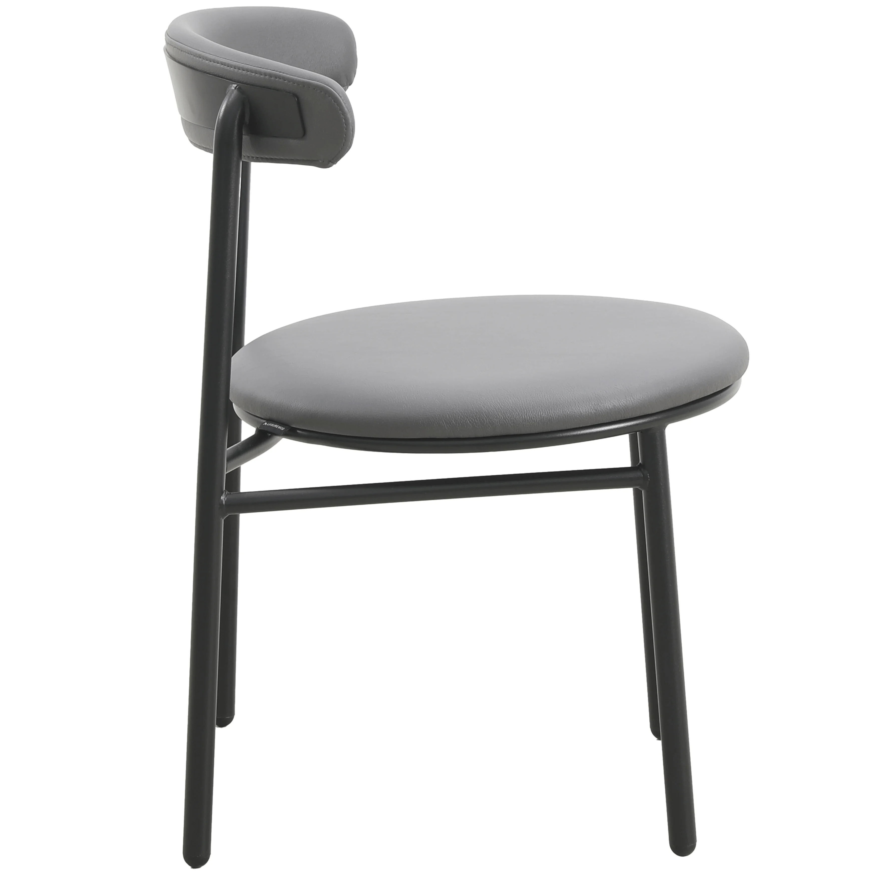 Lume Collection Modern Dining Chair in Charcoal