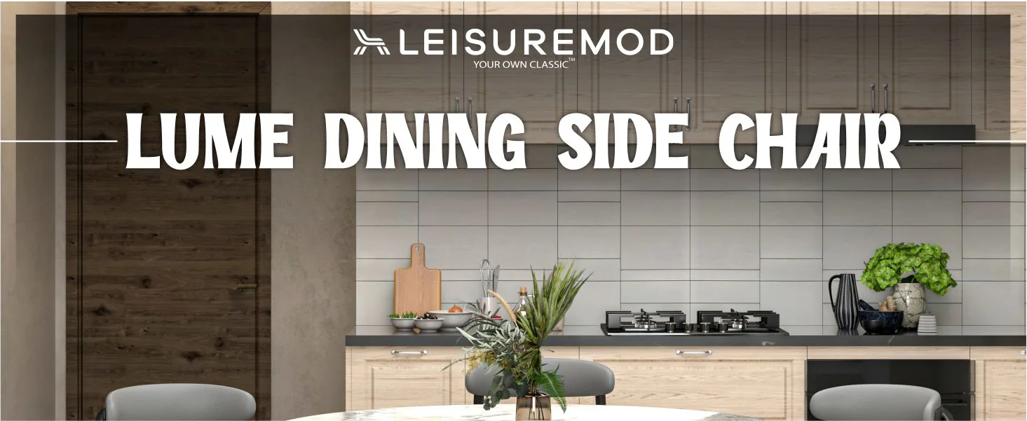 Lume Collection Modern Dining Chair in Charcoal