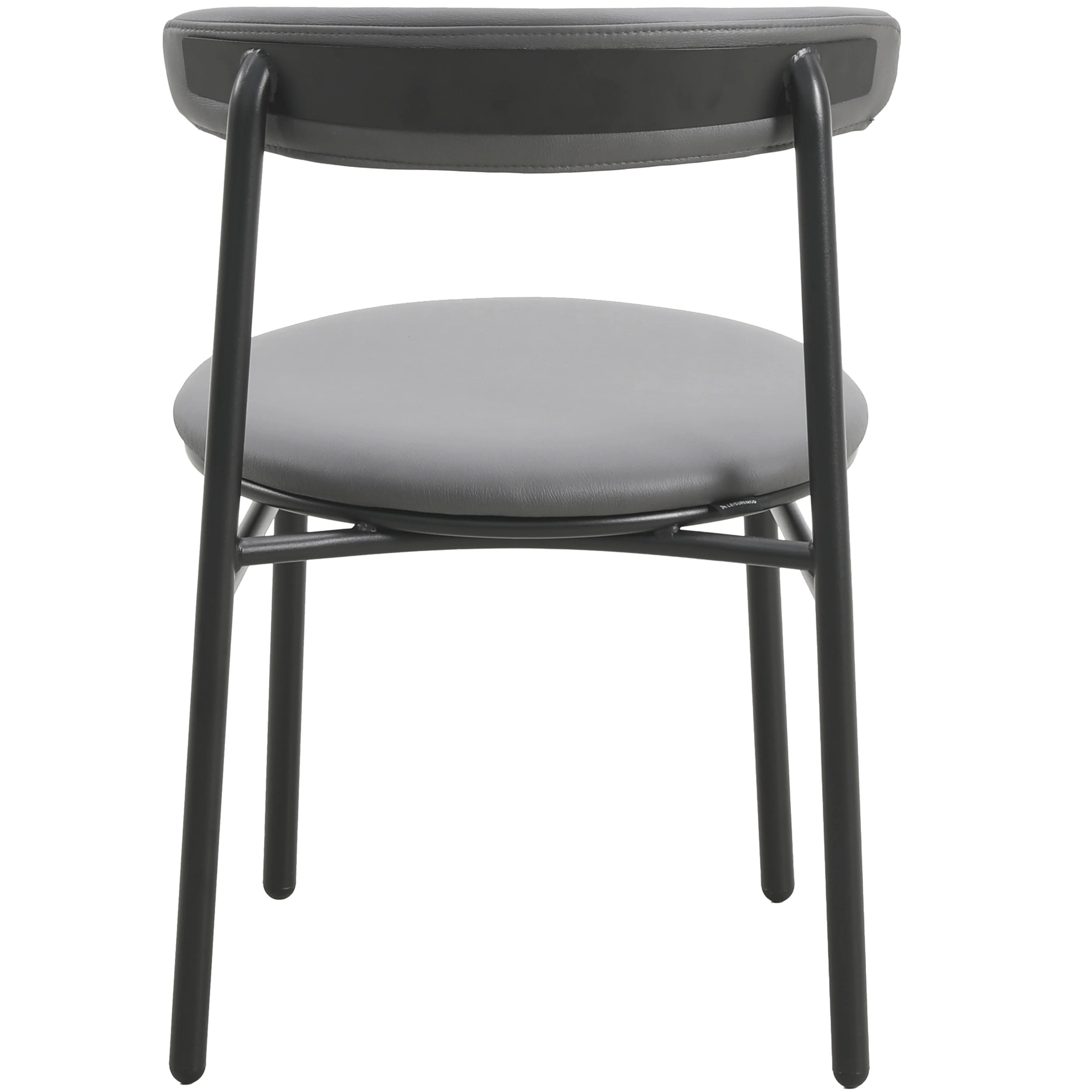Lume Collection Modern Dining Chair in Charcoal Set of 2