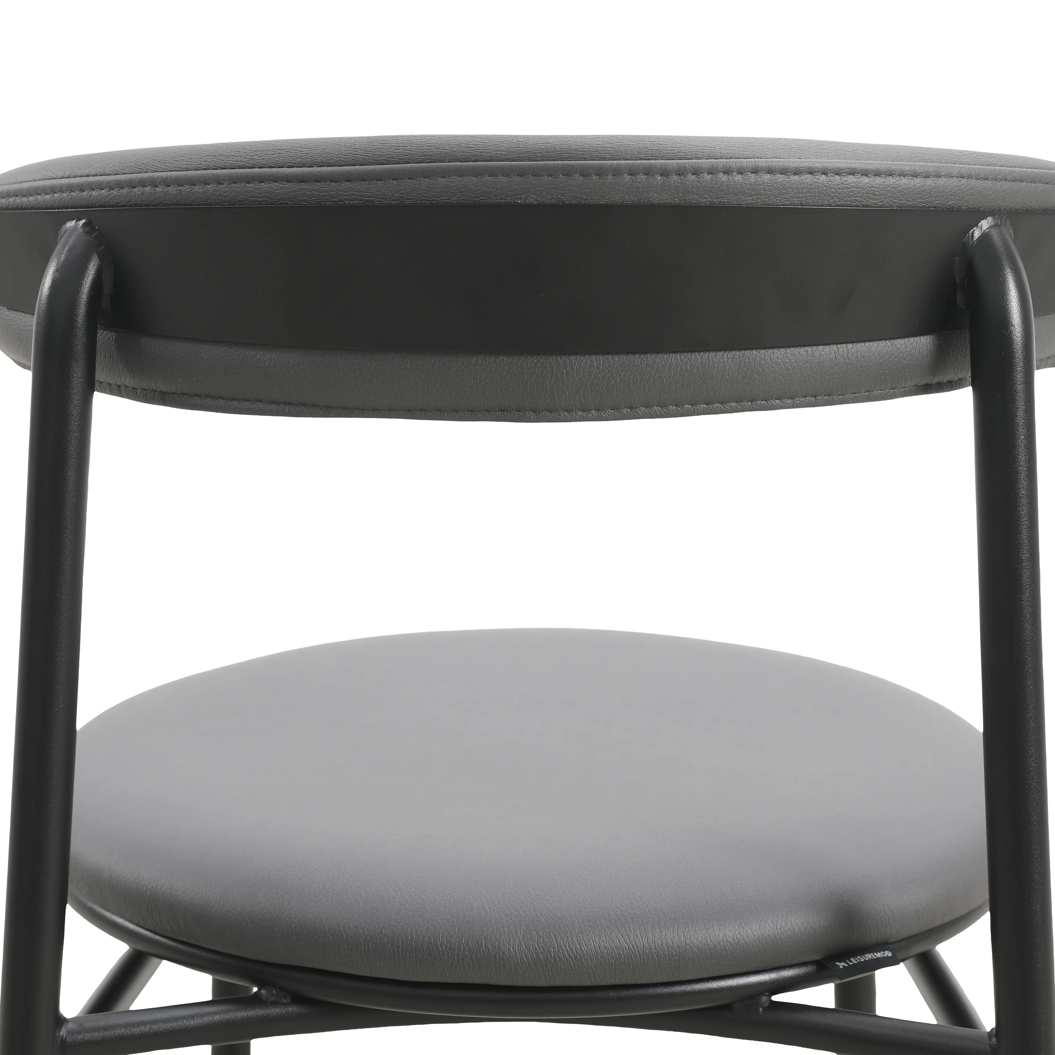 Lume Collection Modern Dining Chair in Charcoal Set of 2
