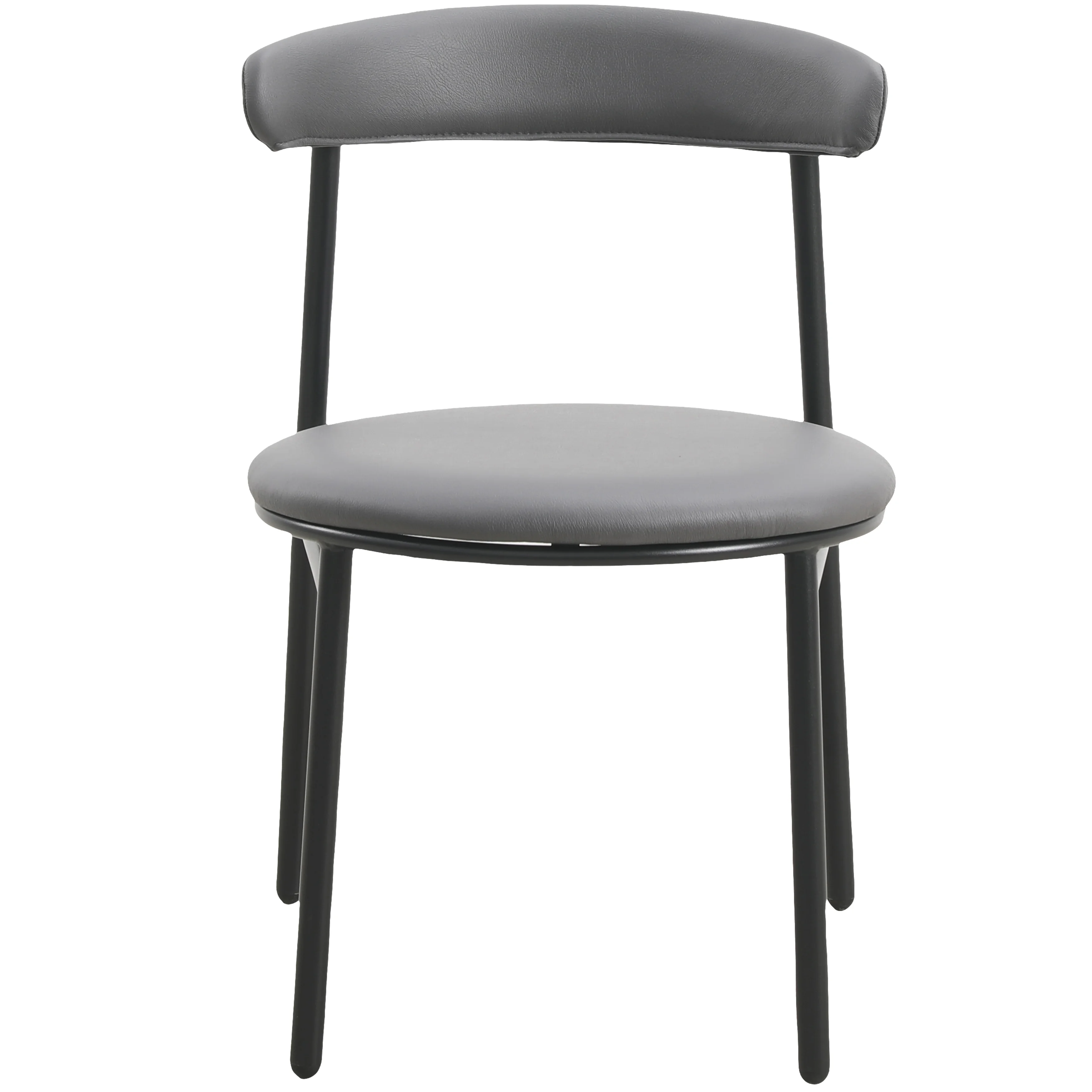 Lume Collection Modern Dining Chair in Charcoal Set of 4