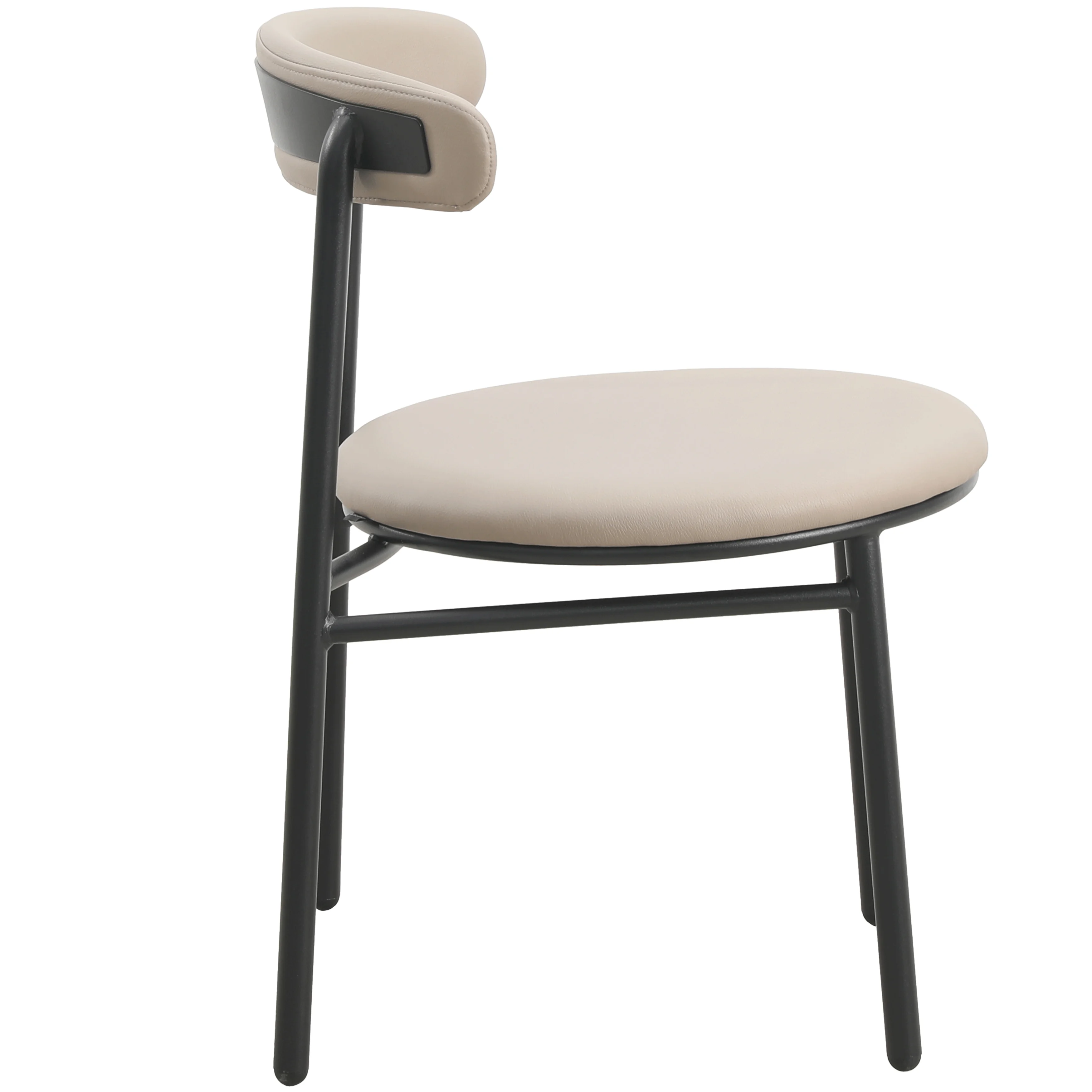 Lume Collection Modern Dining Chair in Dark Toupe
