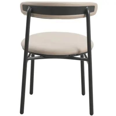 Lume Collection Modern Dining Chair in Dark Toupe