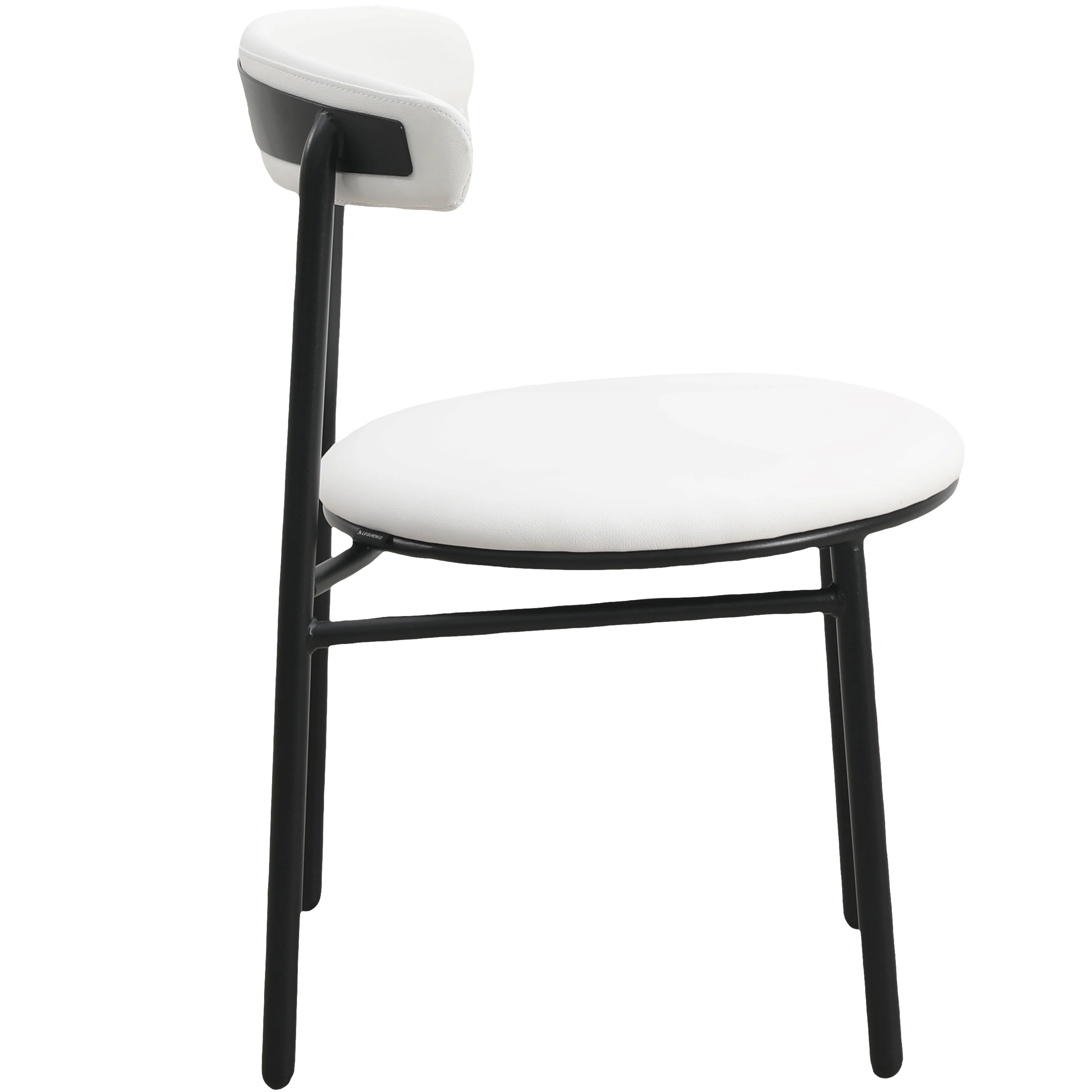 Lume Collection Modern Dining Chair in White Set of 4