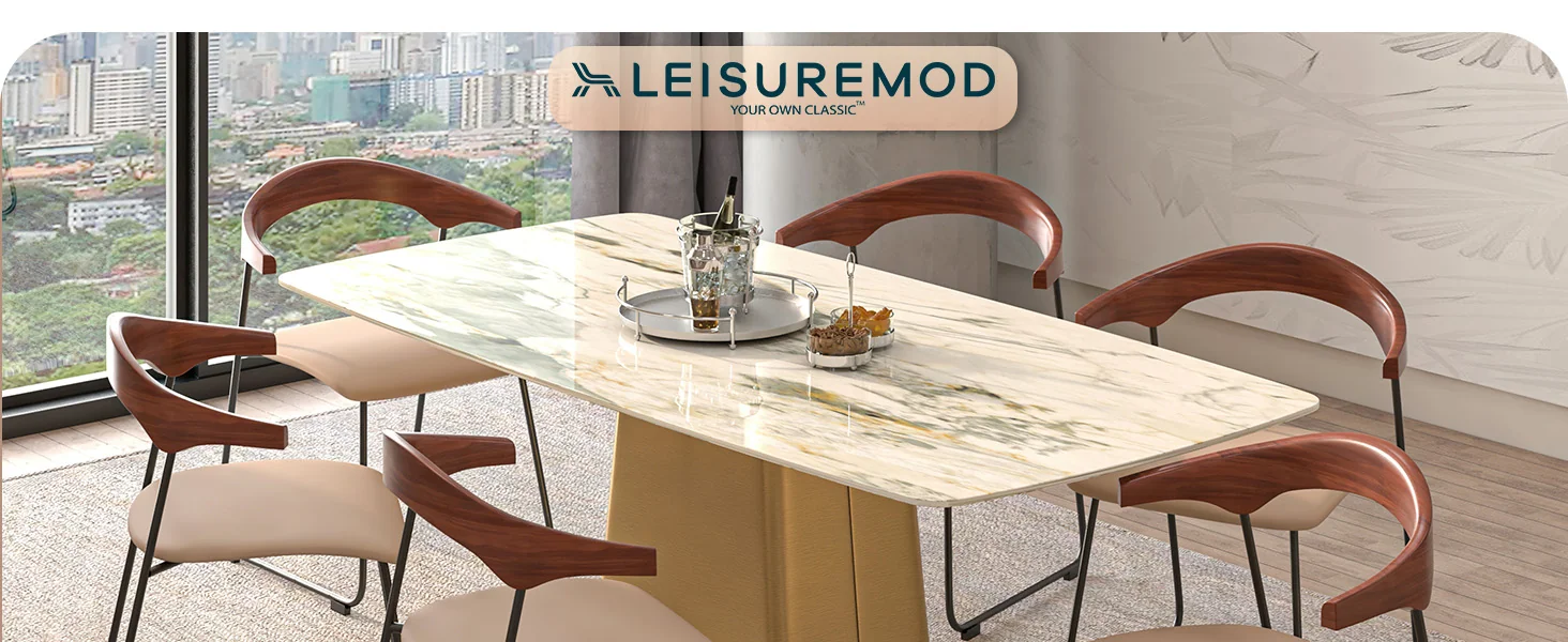 Lyra Collection Modern Chair in Dark Wood back and Taupe Seat