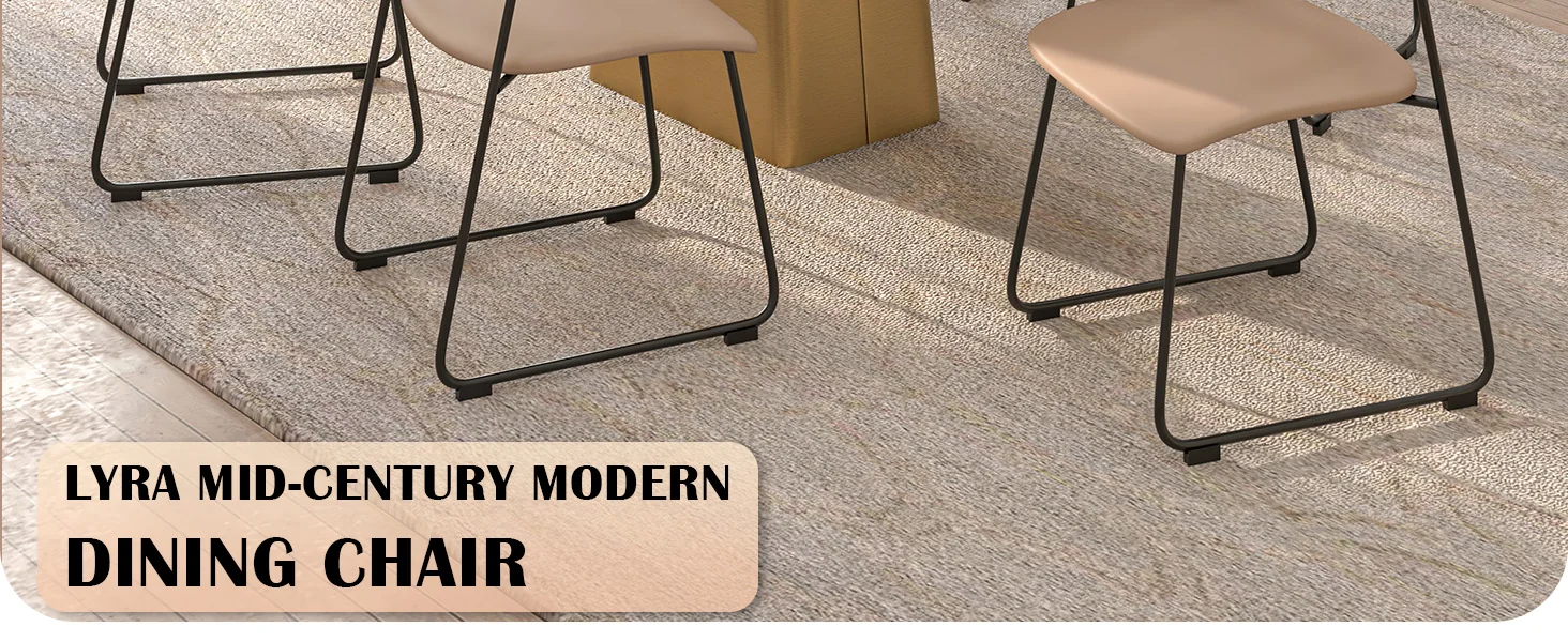 Lyra Collection Modern Chair in Dark Wood back and Taupe Seat