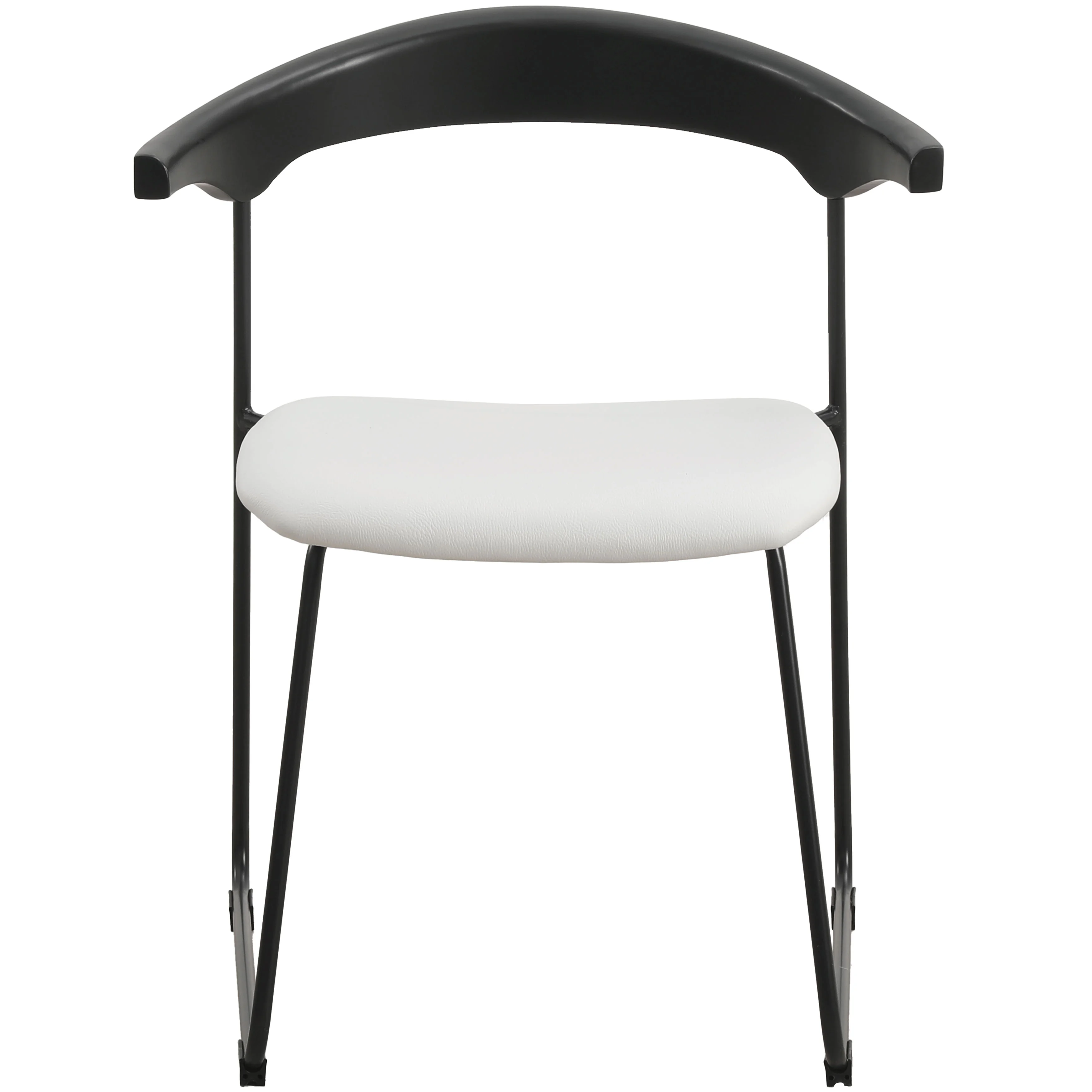 Lyra Collection Modern Chair in Black back and White Seat