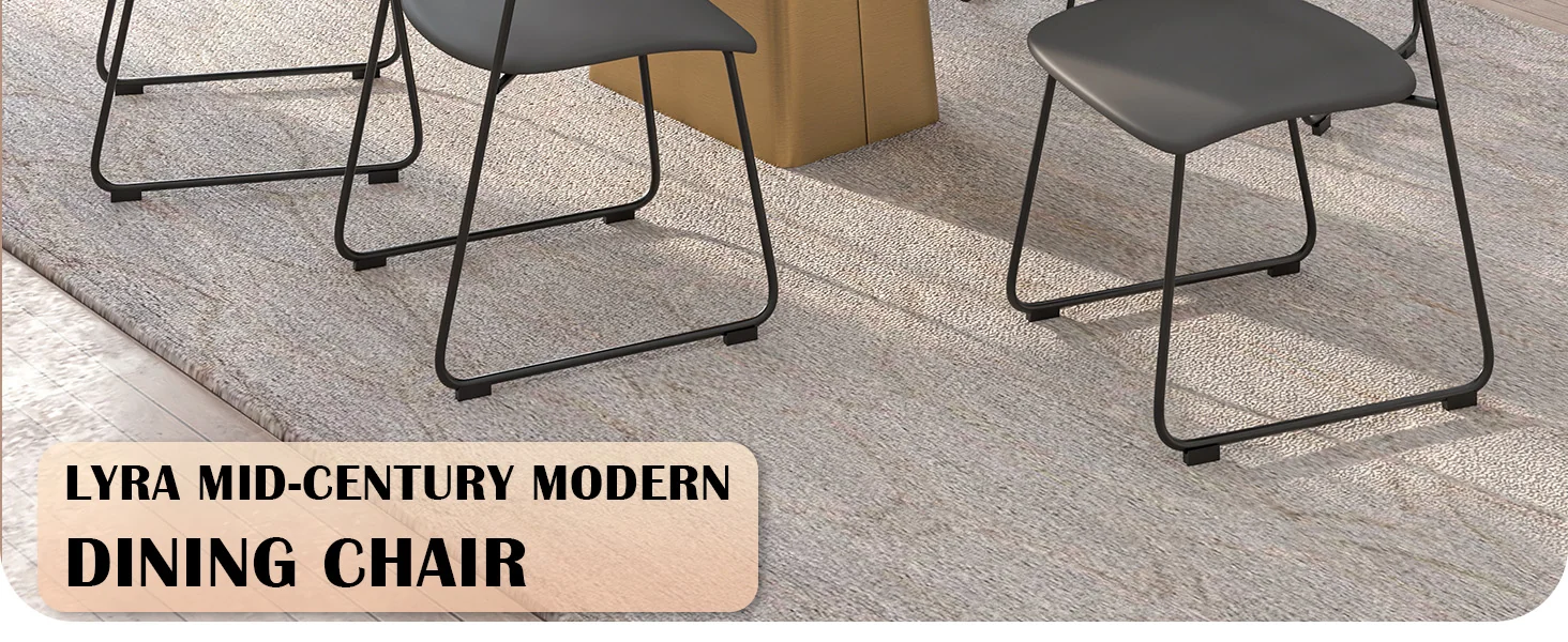 Lyra Collection Modern Chair in Black Walnut Color back and Black Seat