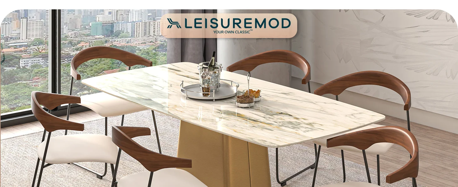 Lyra Collection Modern Chair in Walnut Color back and Taupe Seat