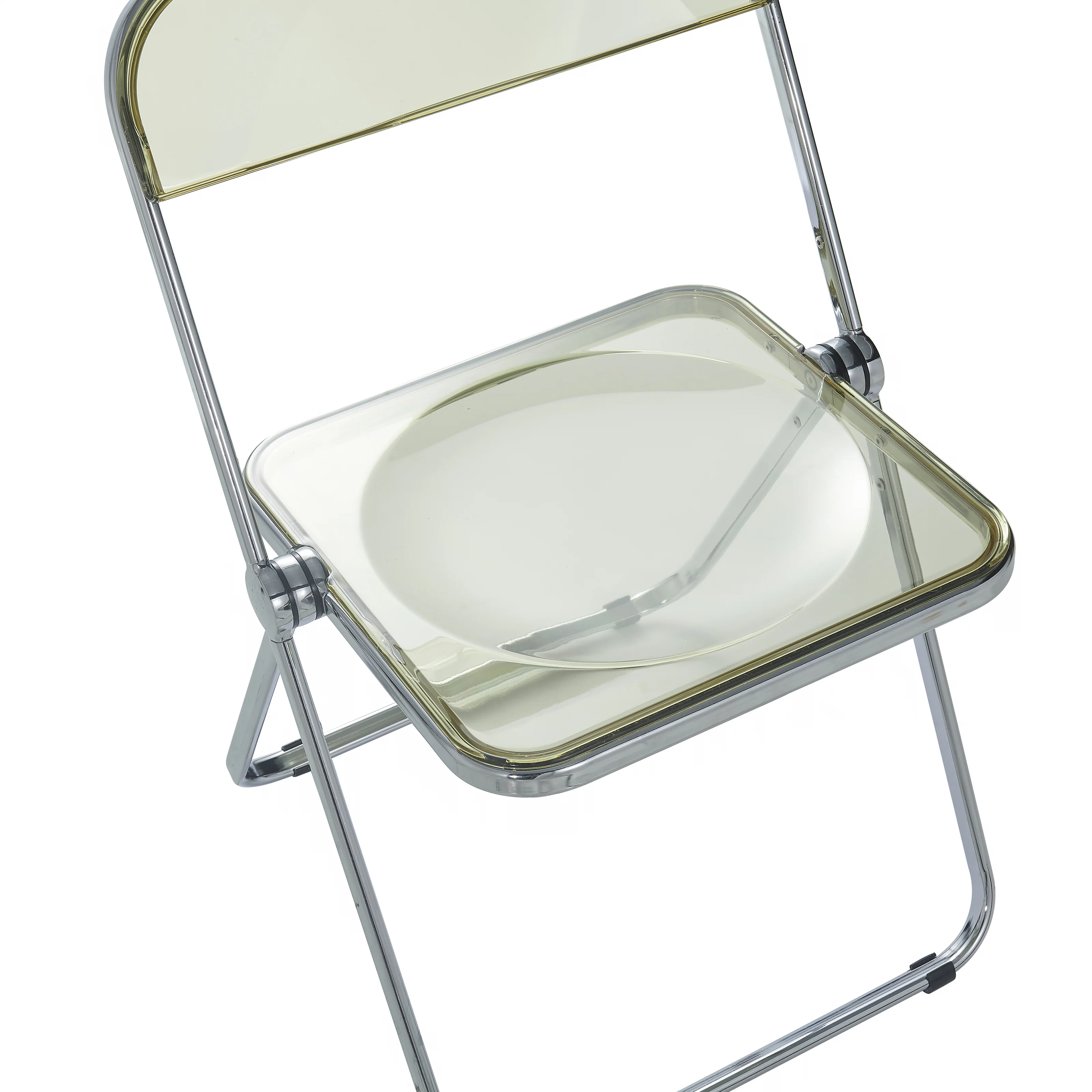 Lawrence Acrylic Folding Chair With Metal Frame