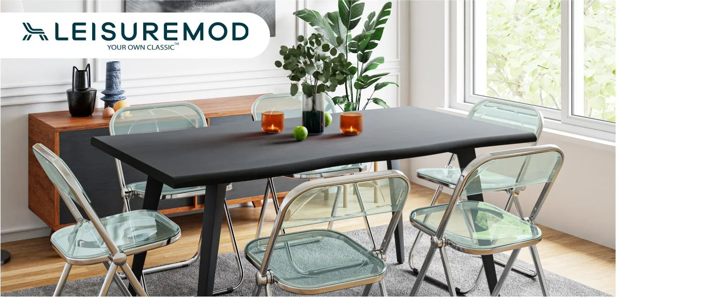 Lawrence Acrylic Folding Chair With Metal Frame