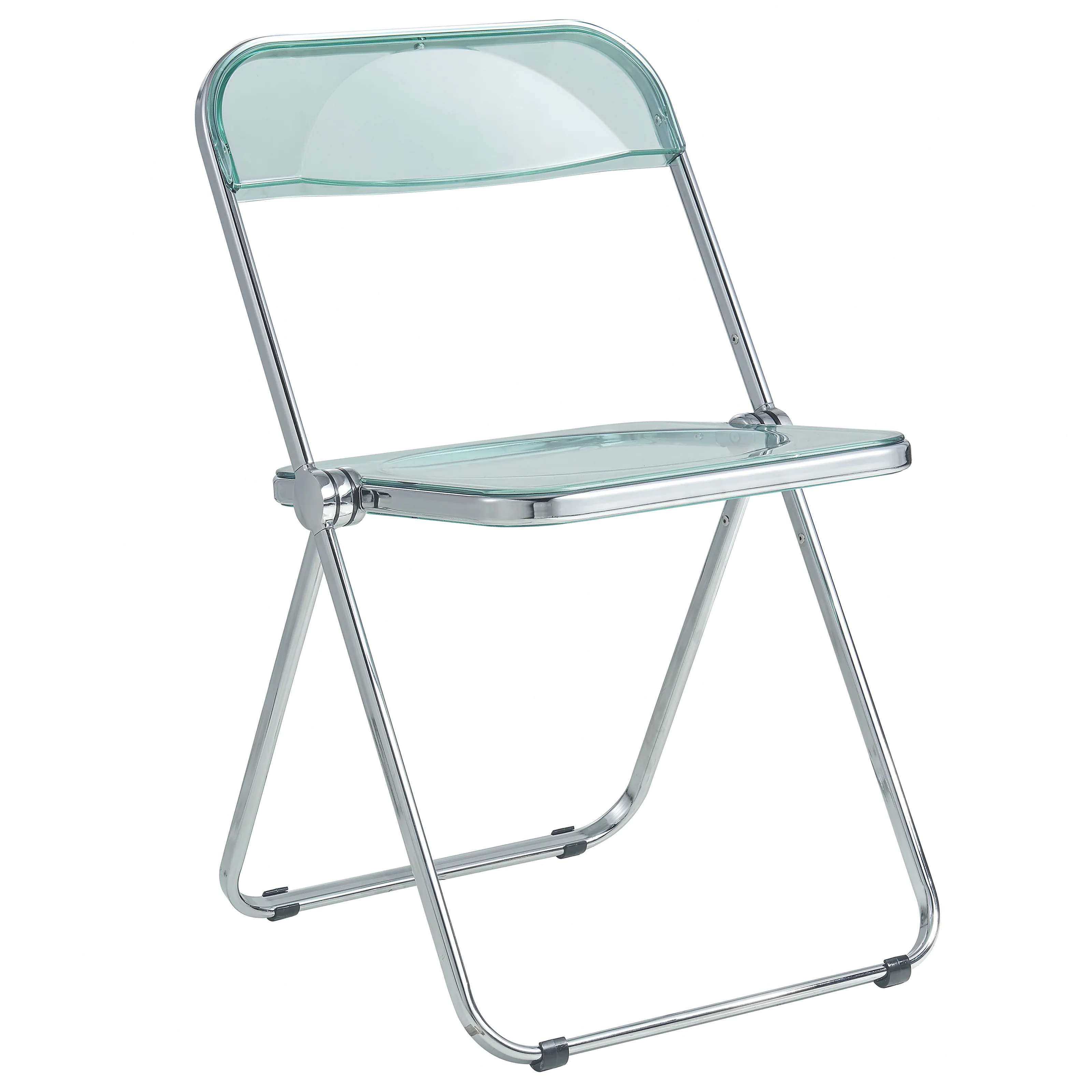 Lawrence Acrylic Folding Chair With Metal Frame