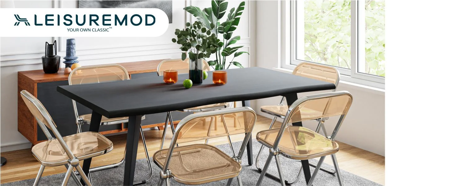 Lawrence Acrylic Folding Chair With Metal Frame